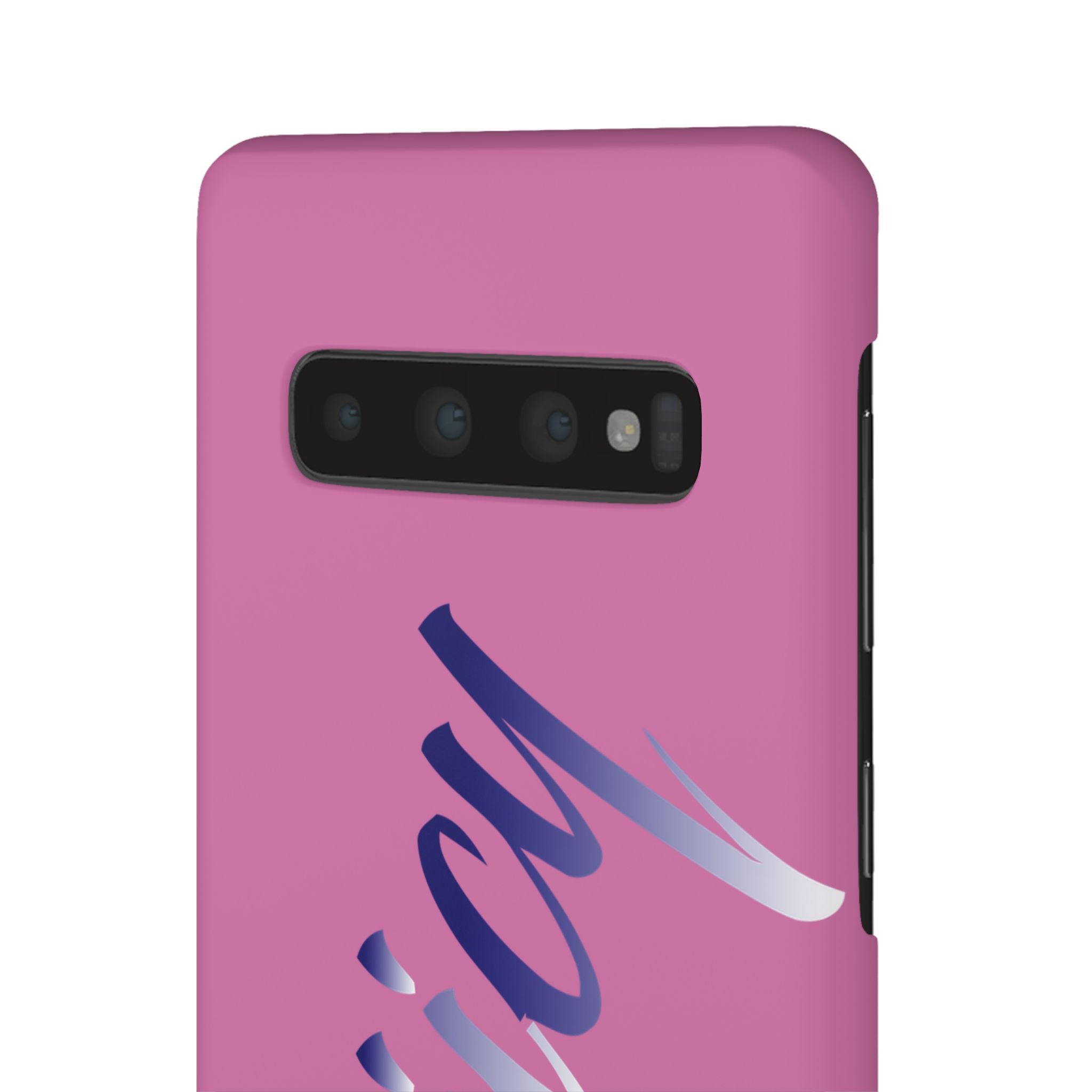 Stylish Pink Snap Case - ‘Tooiicy’ Design for Trendy Smartphone Protection Printify