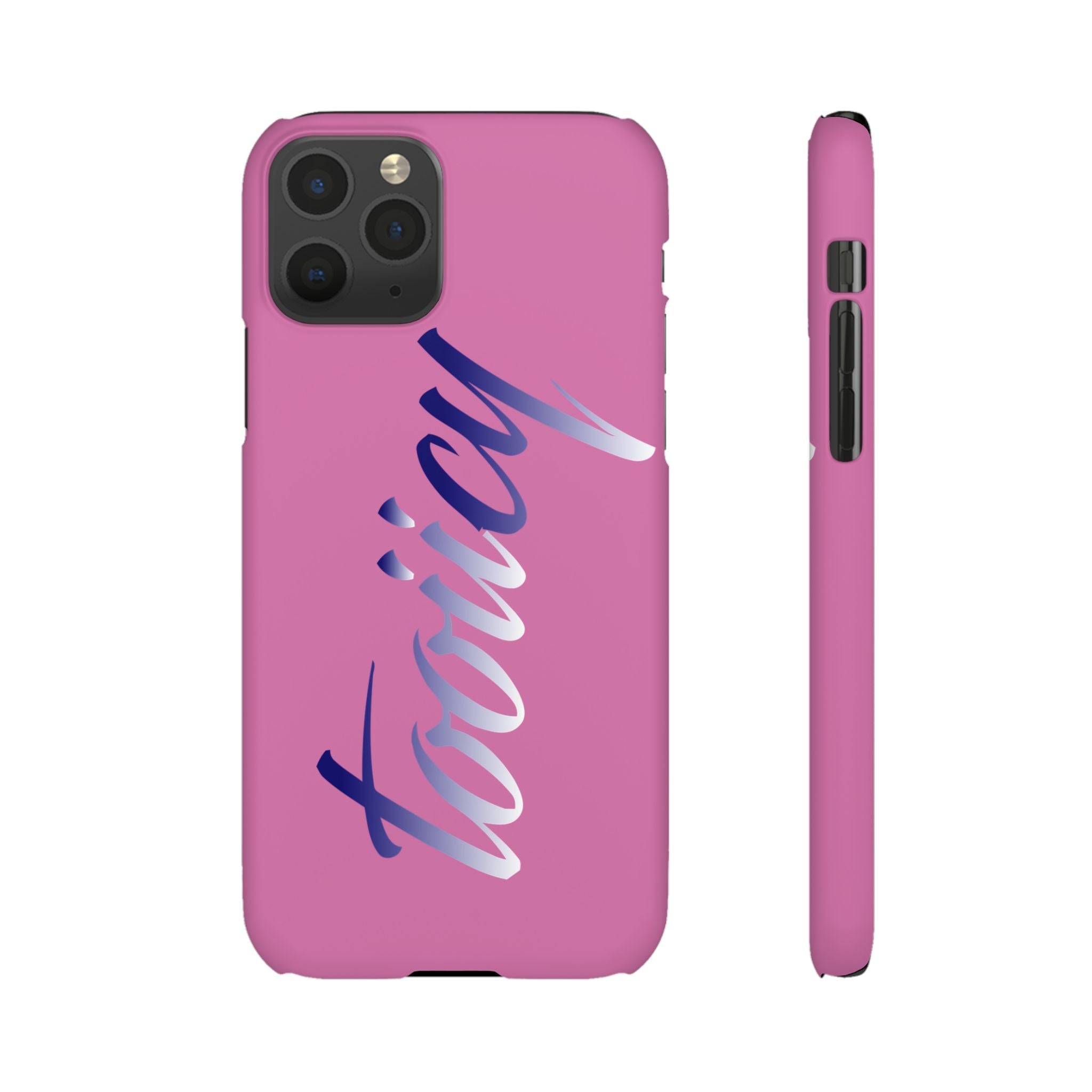 Stylish Pink Snap Case - ‘Tooiicy’ Design for Trendy Smartphone Protection Printify