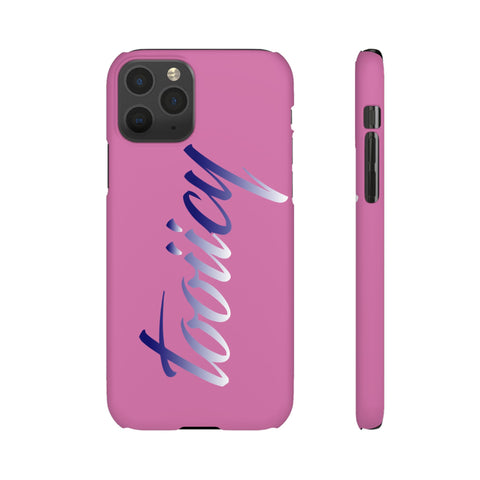 Stylish Pink Snap Case - ‘Tooiicy’ Design for Trendy Smartphone Protection