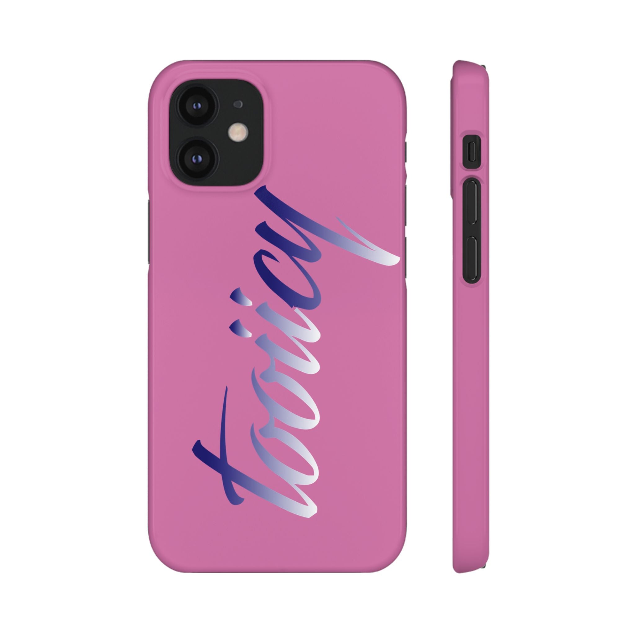 Stylish Pink Snap Case - ‘Tooiicy’ Design for Trendy Smartphone Protection Printify