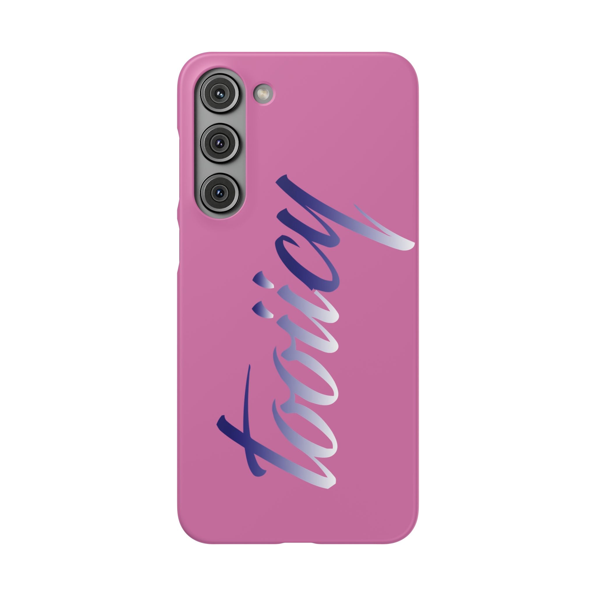 Stylish Pink Snap Case - ‘Tooiicy’ Design for Trendy Smartphone Protection Printify