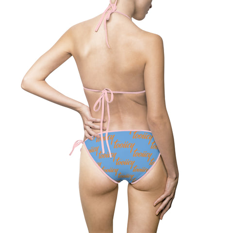 Trendy Women's Bikini Swimsuit - 'Tooiicy Vibes' Design