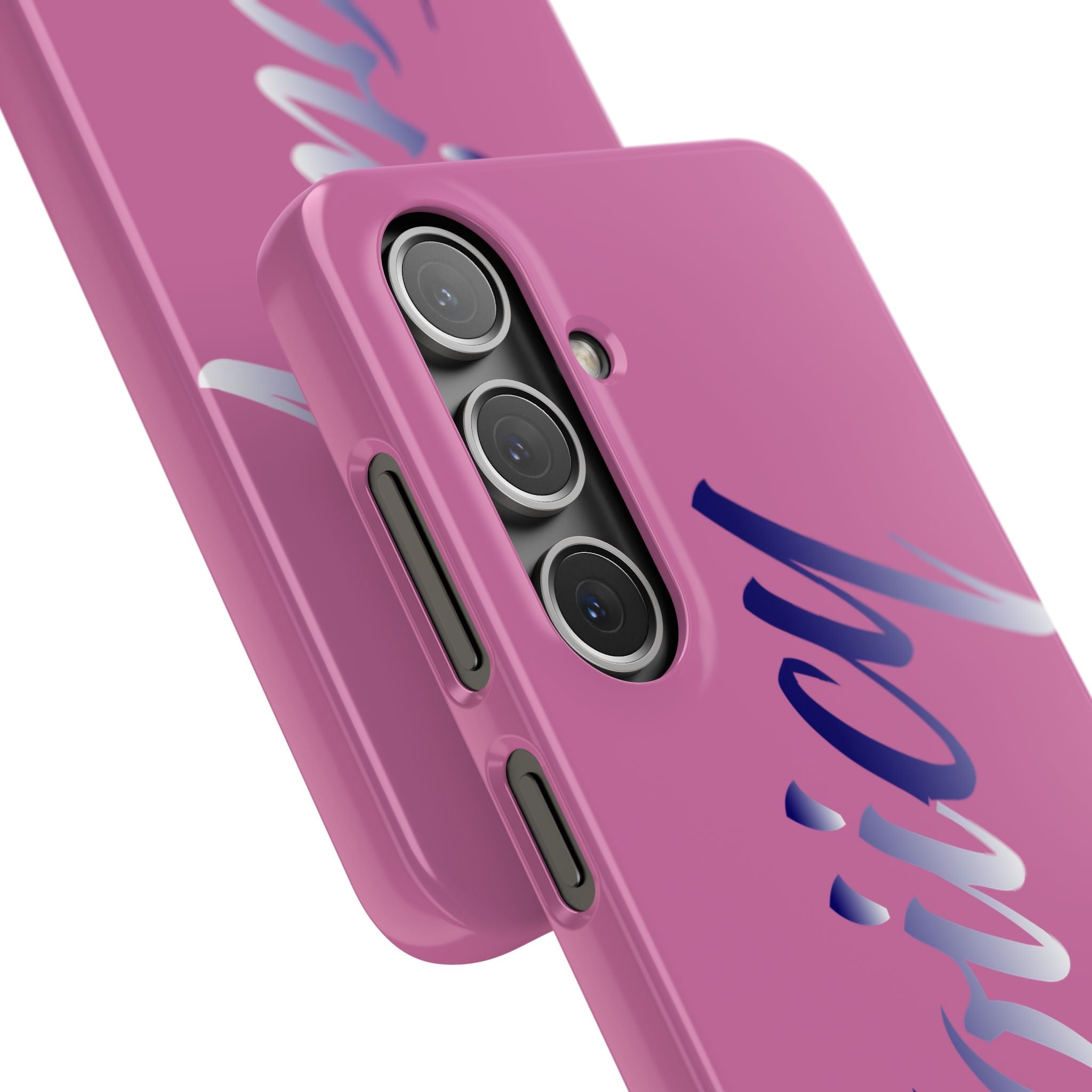 Stylish Pink Snap Case - ‘Tooiicy’ Design for Trendy Smartphone Protection Printify