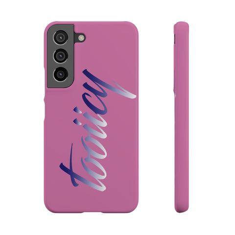 Stylish Pink Snap Case - ‘Tooiicy’ Design for Trendy Smartphone Protection