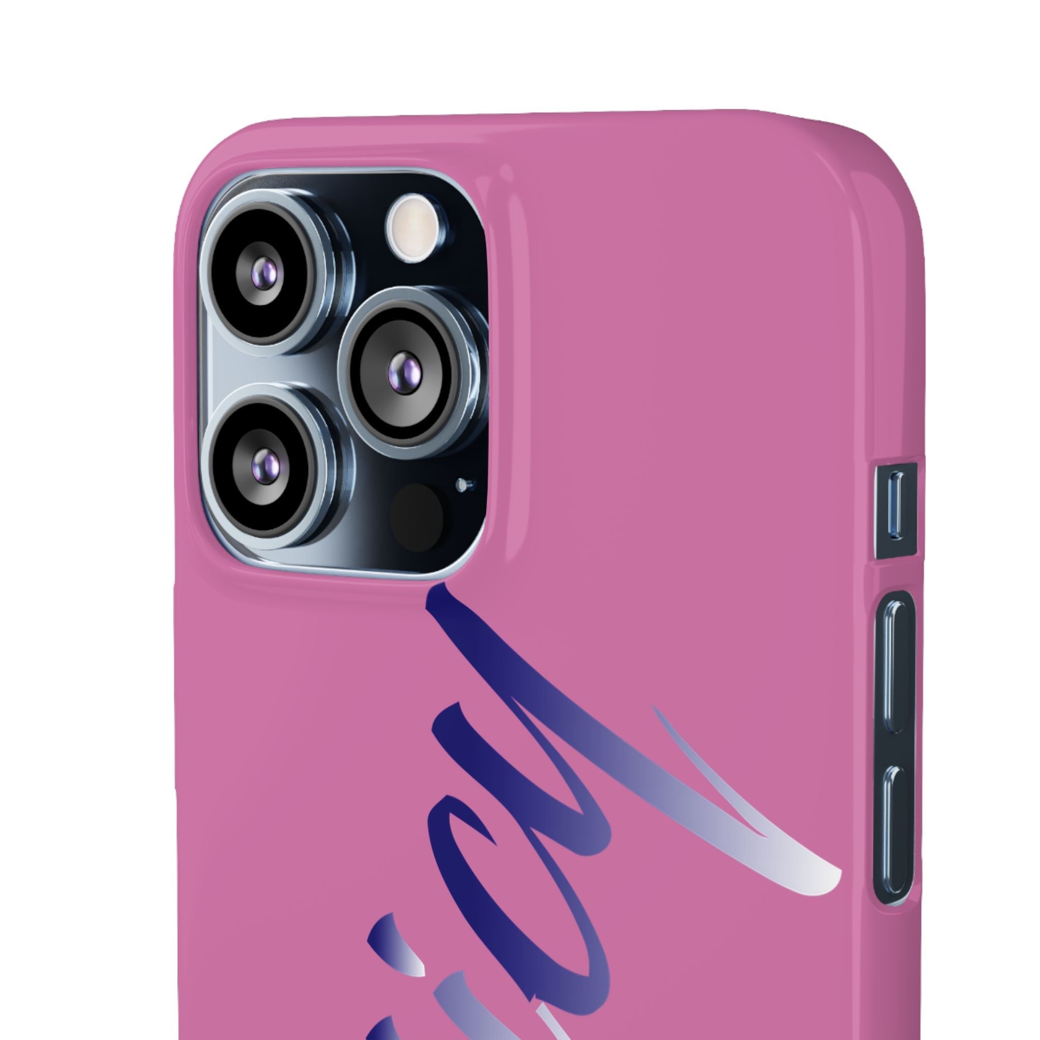 Stylish Pink Snap Case - ‘Tooiicy’ Design for Trendy Smartphone Protection Printify