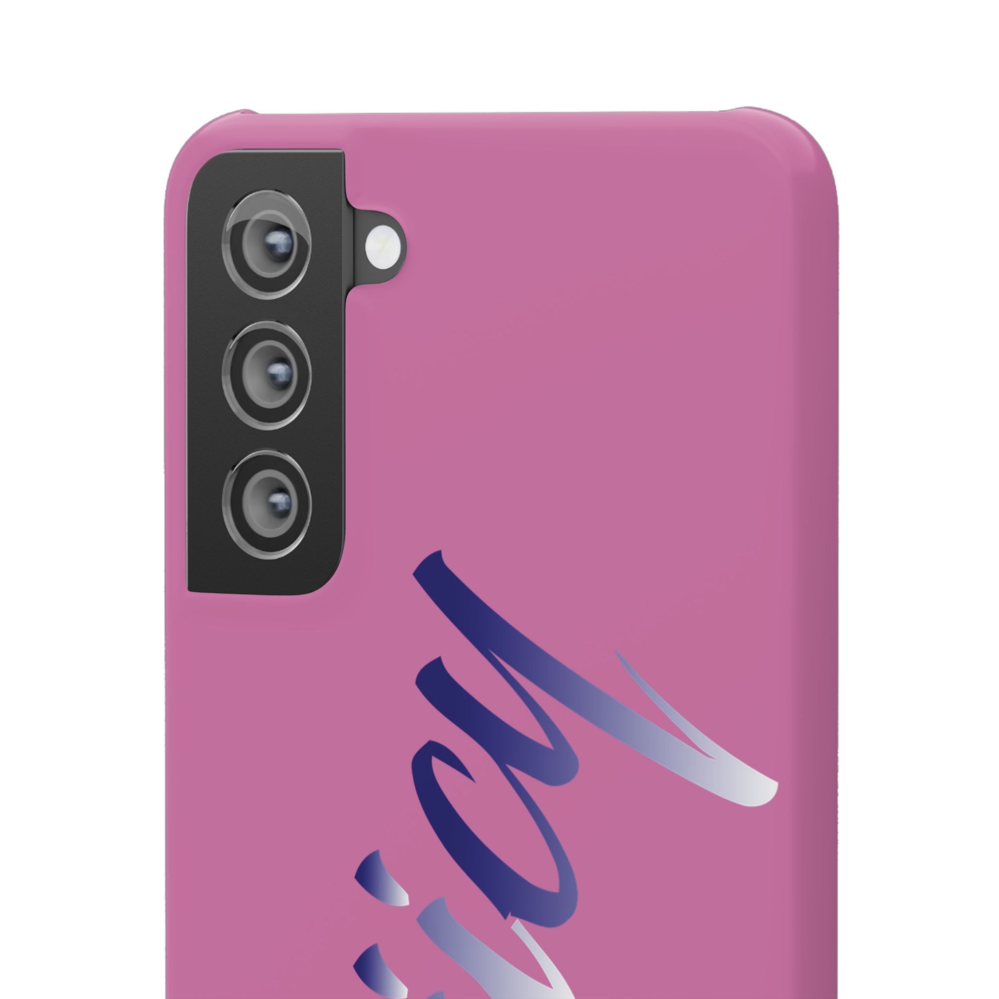 Stylish Pink Snap Case - ‘Tooiicy’ Design for Trendy Smartphone Protection Printify