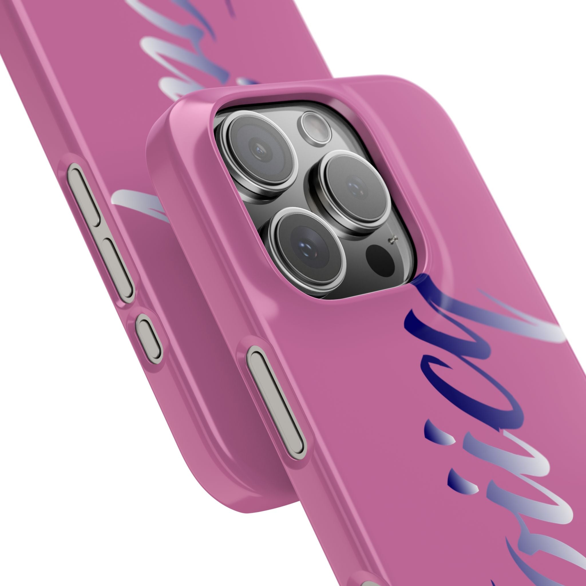 Stylish Pink Snap Case - ‘Tooiicy’ Design for Trendy Smartphone Protection Printify