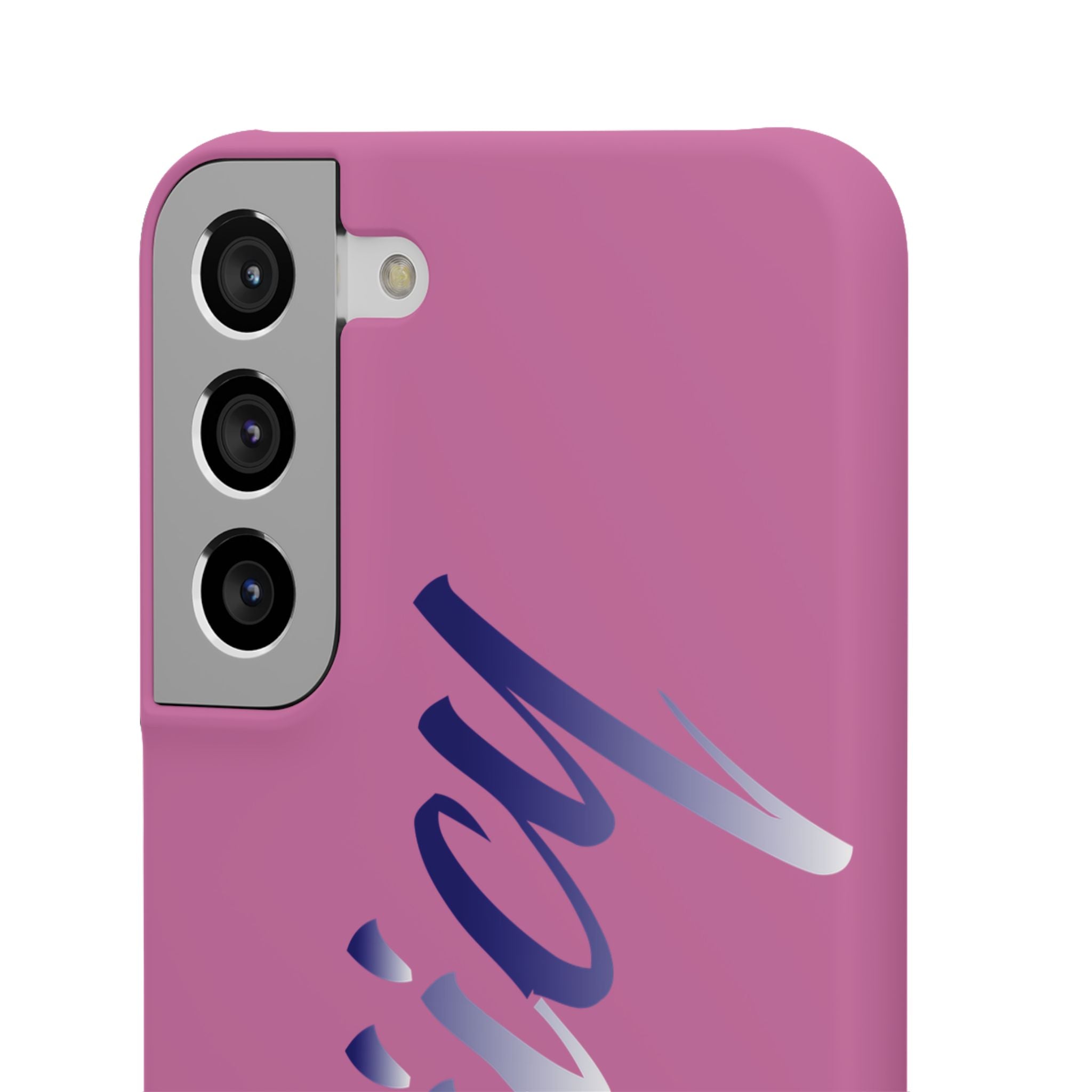 Stylish Pink Snap Case - ‘Tooiicy’ Design for Trendy Smartphone Protection Printify