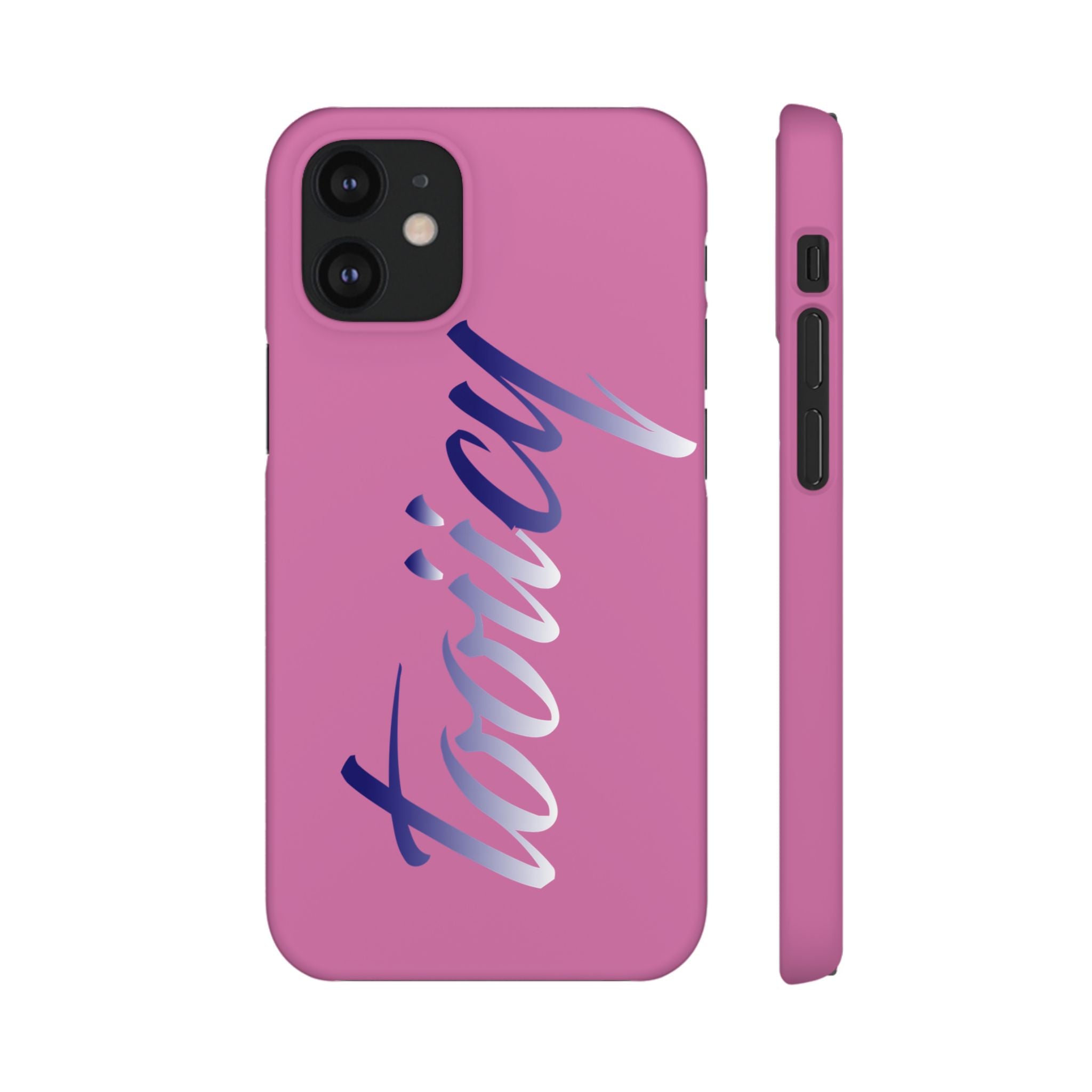 Stylish Pink Snap Case - ‘Tooiicy’ Design for Trendy Smartphone Protection Printify