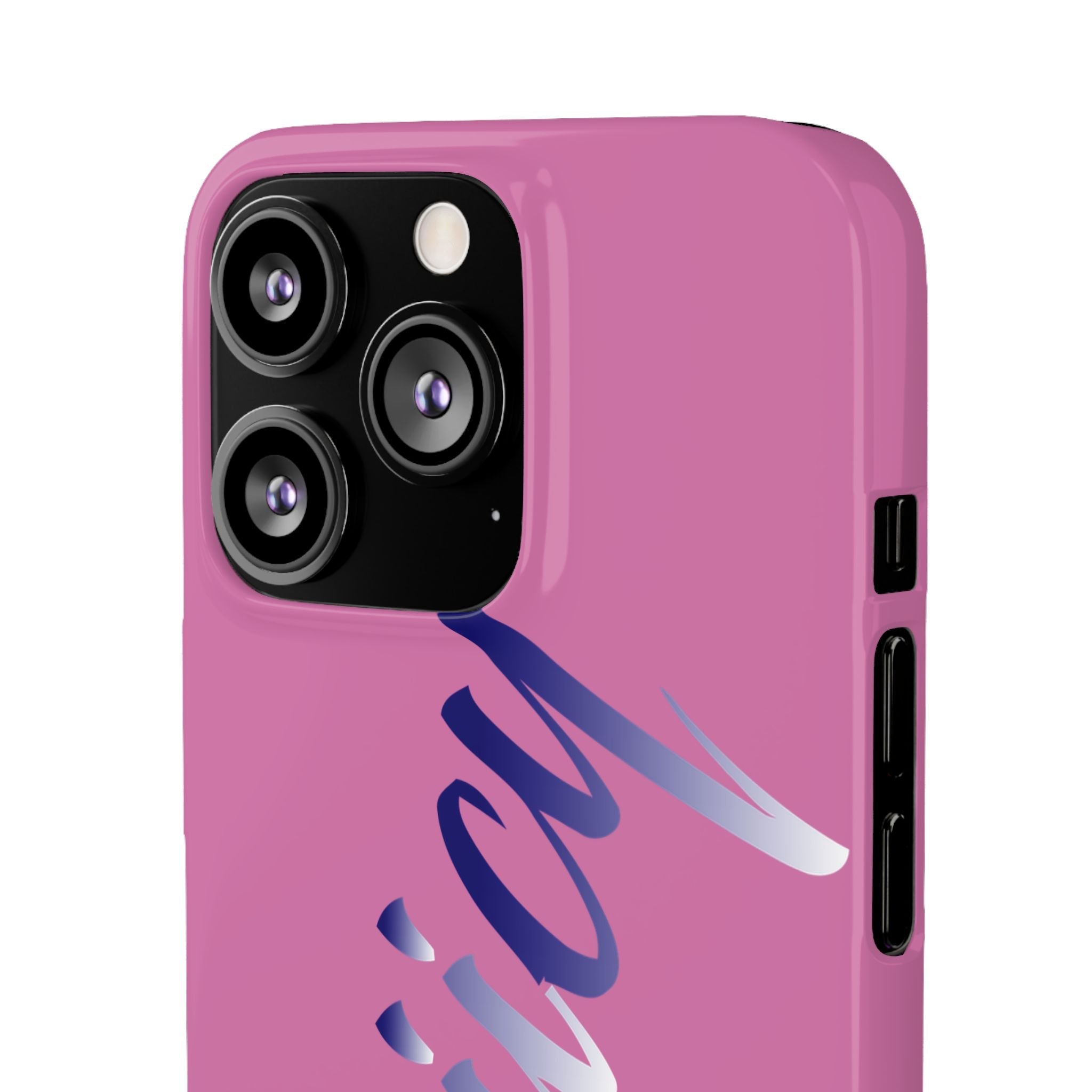 Stylish Pink Snap Case - ‘Tooiicy’ Design for Trendy Smartphone Protection Printify