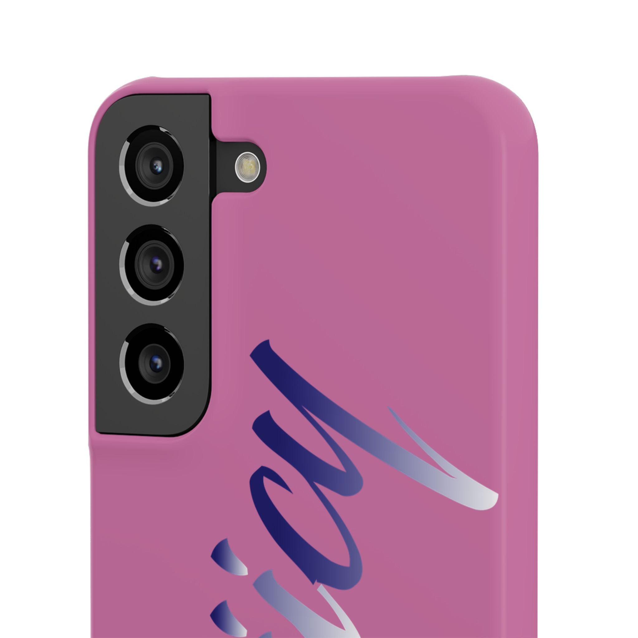 Stylish Pink Snap Case - ‘Tooiicy’ Design for Trendy Smartphone Protection Printify