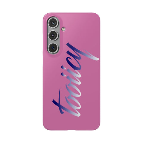 Stylish Pink Snap Case - ‘Tooiicy’ Design for Trendy Smartphone Protection