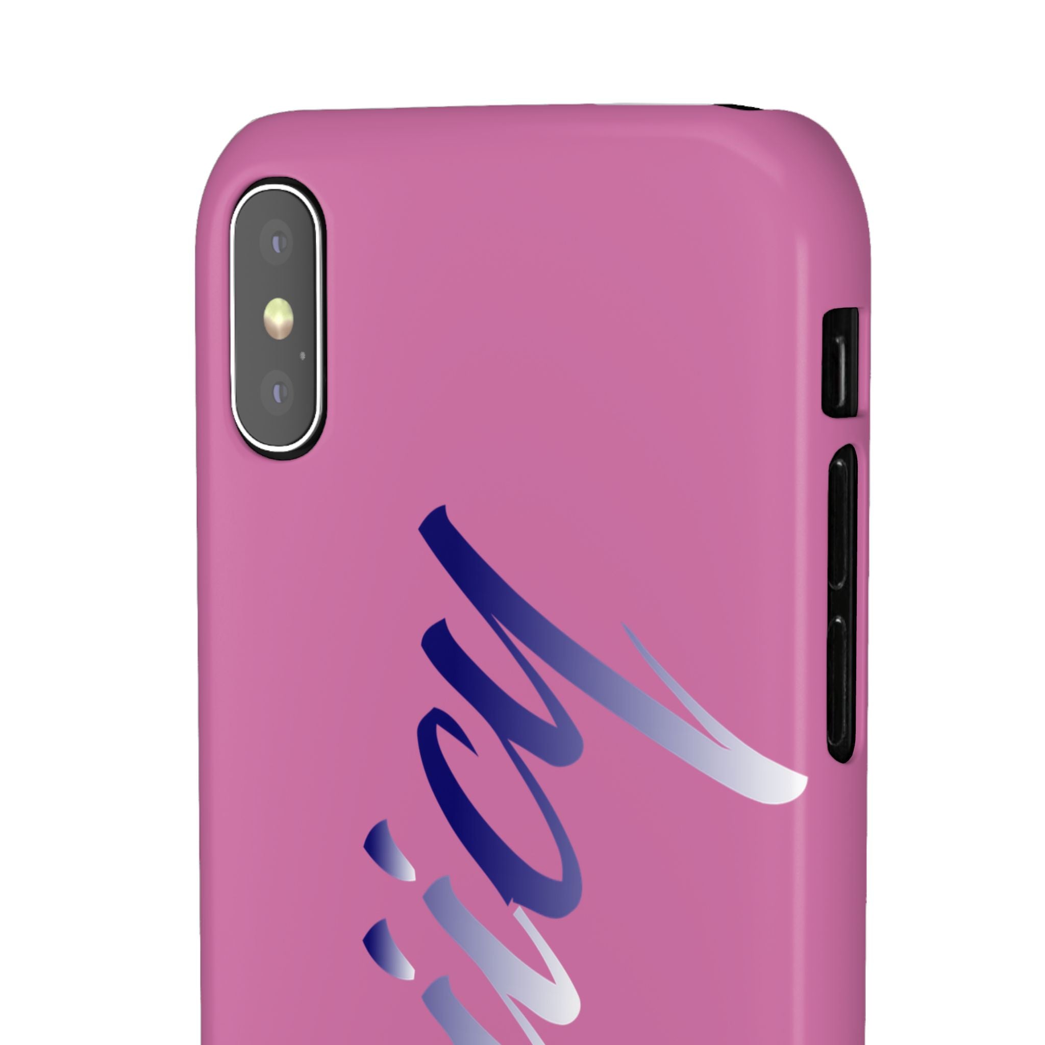 Stylish Pink Snap Case - ‘Tooiicy’ Design for Trendy Smartphone Protection Printify