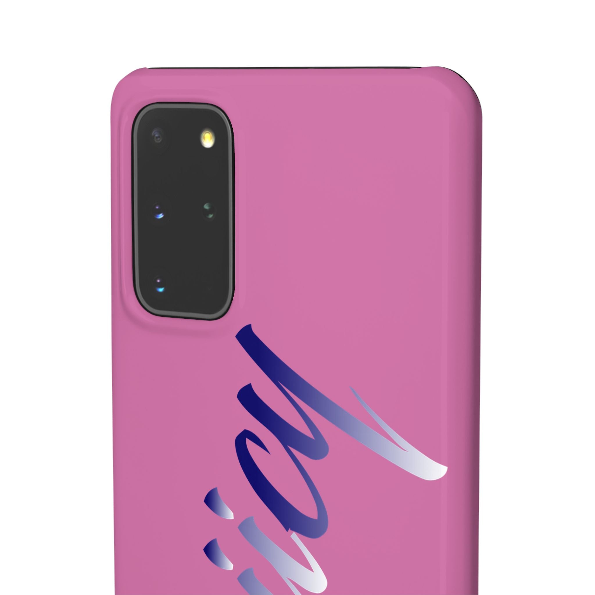 Stylish Pink Snap Case - ‘Tooiicy’ Design for Trendy Smartphone Protection Printify