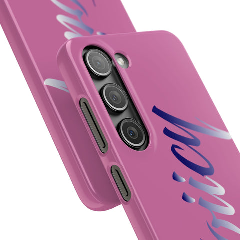 Stylish Pink Snap Case - ‘Tooiicy’ Design for Trendy Smartphone Protection