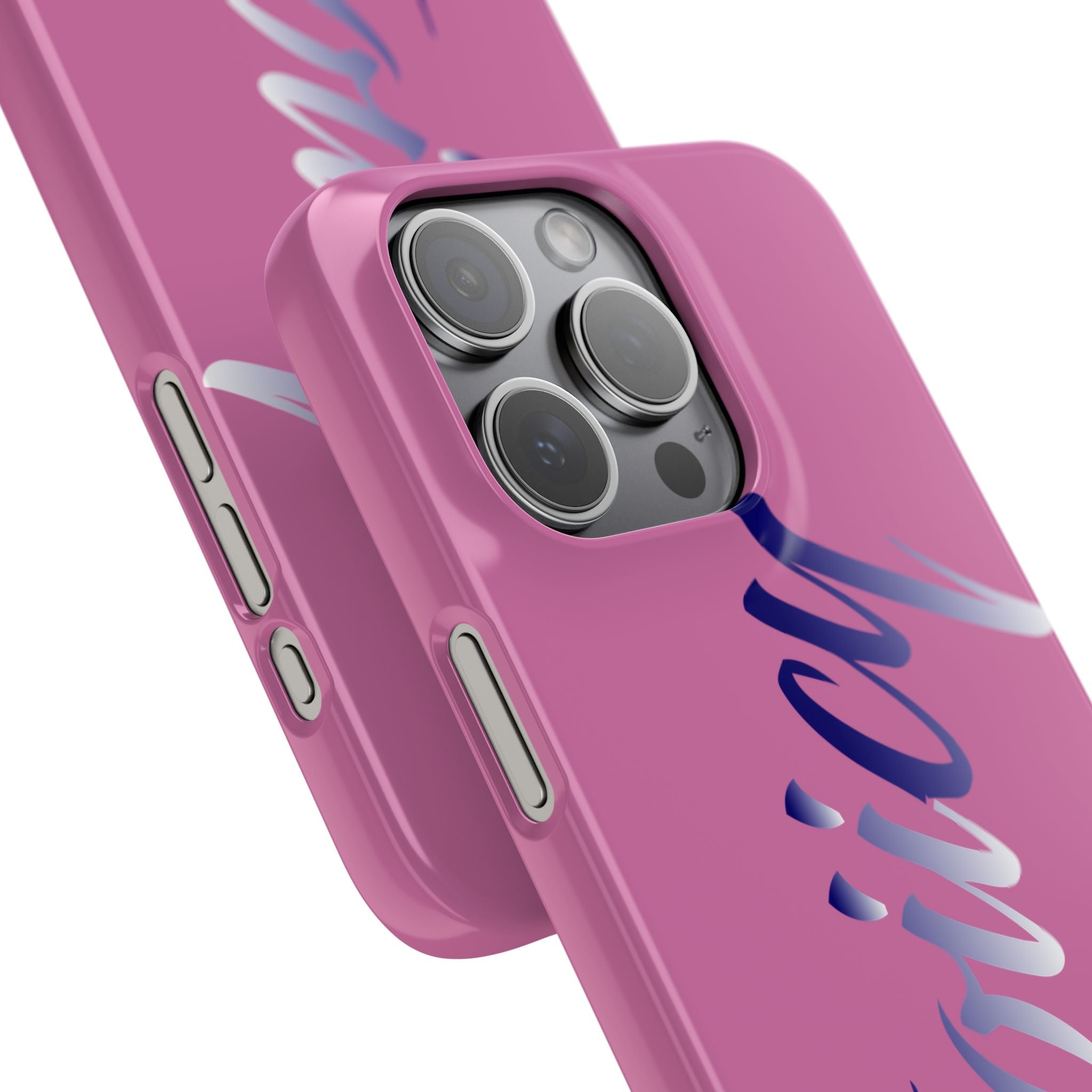 Stylish Pink Snap Case - ‘Tooiicy’ Design for Trendy Smartphone Protection Printify