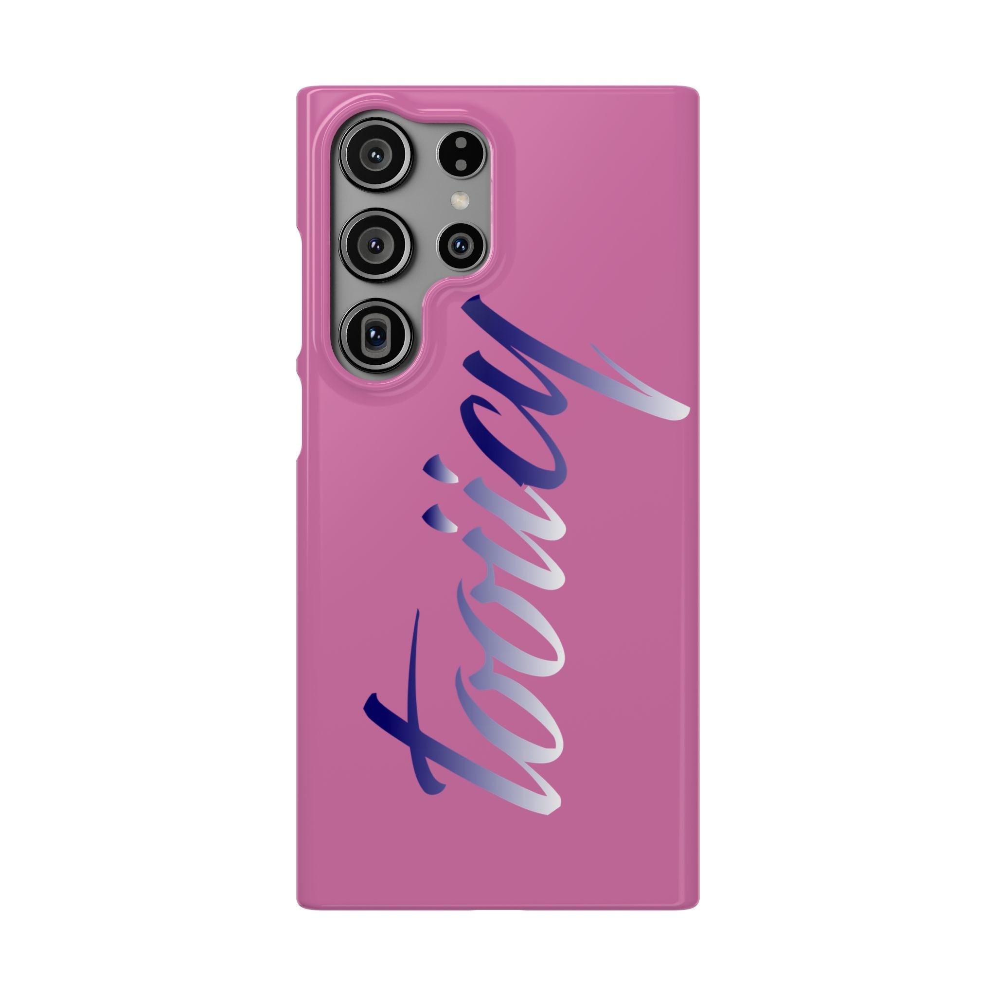 Stylish Pink Snap Case - ‘Tooiicy’ Design for Trendy Smartphone Protection Printify