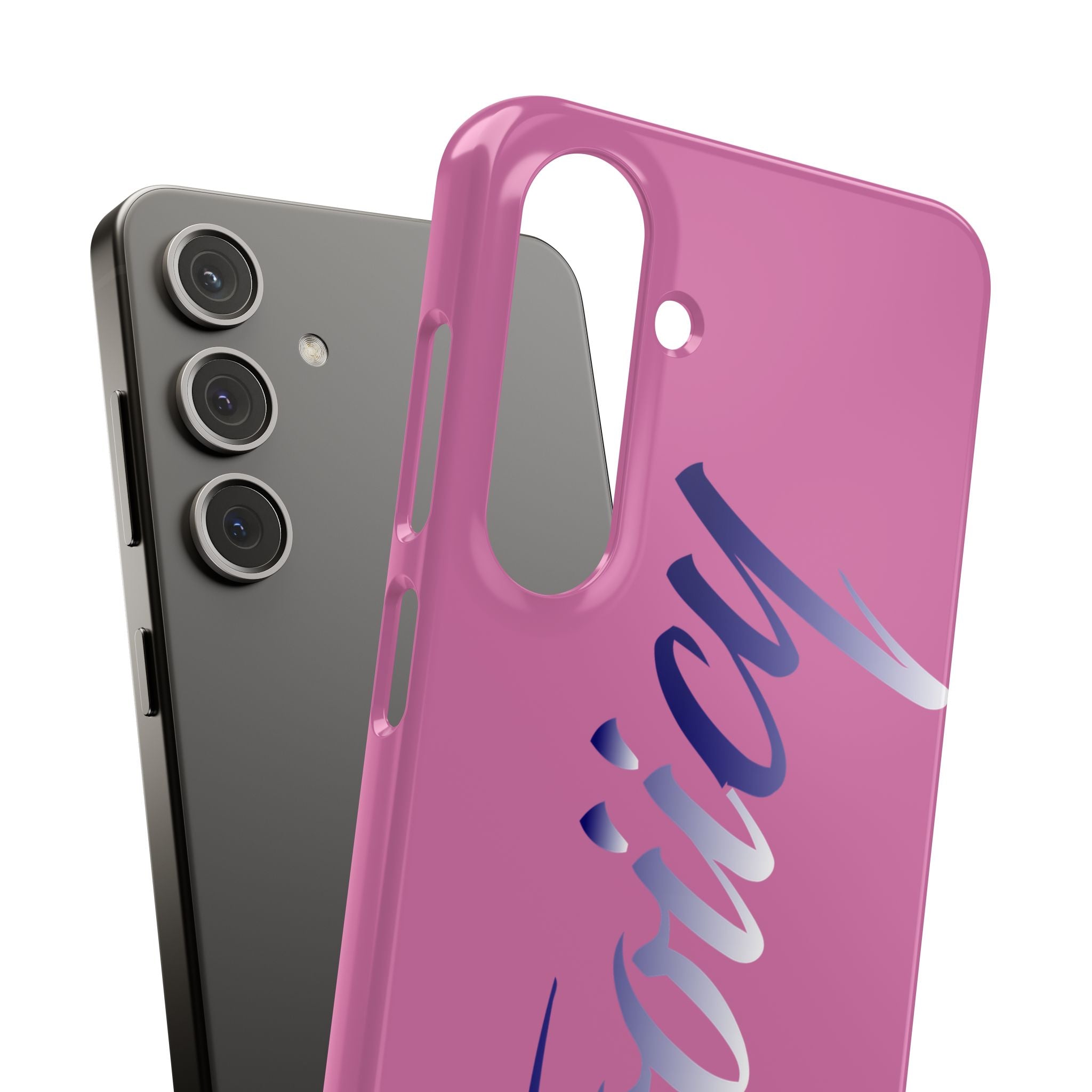 Stylish Pink Snap Case - ‘Tooiicy’ Design for Trendy Smartphone Protection Printify