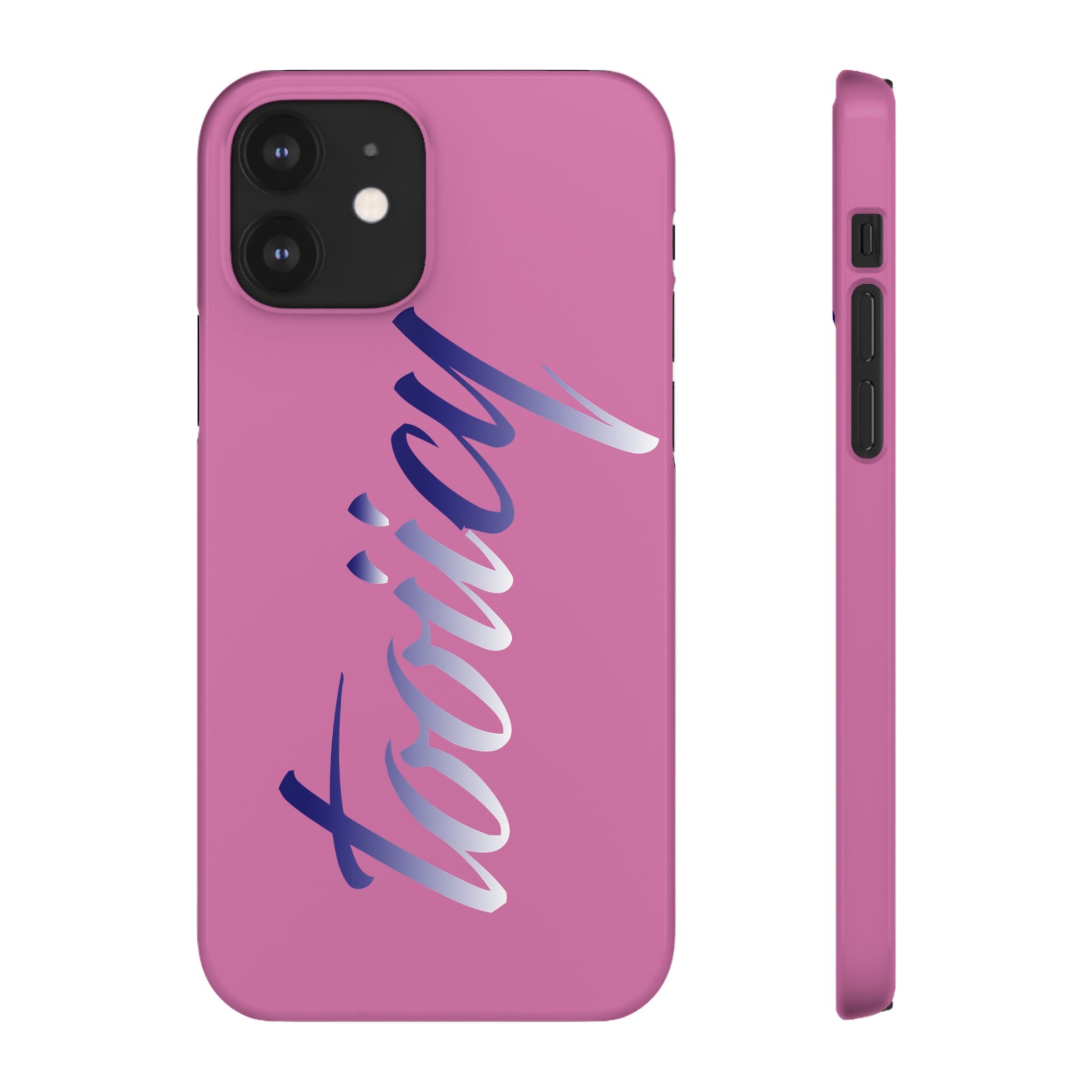 Stylish Pink Snap Case - ‘Tooiicy’ Design for Trendy Smartphone Protection Printify