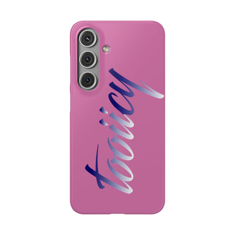 Stylish Pink Snap Case - ‘Tooiicy’ Design for Trendy Smartphone Protection