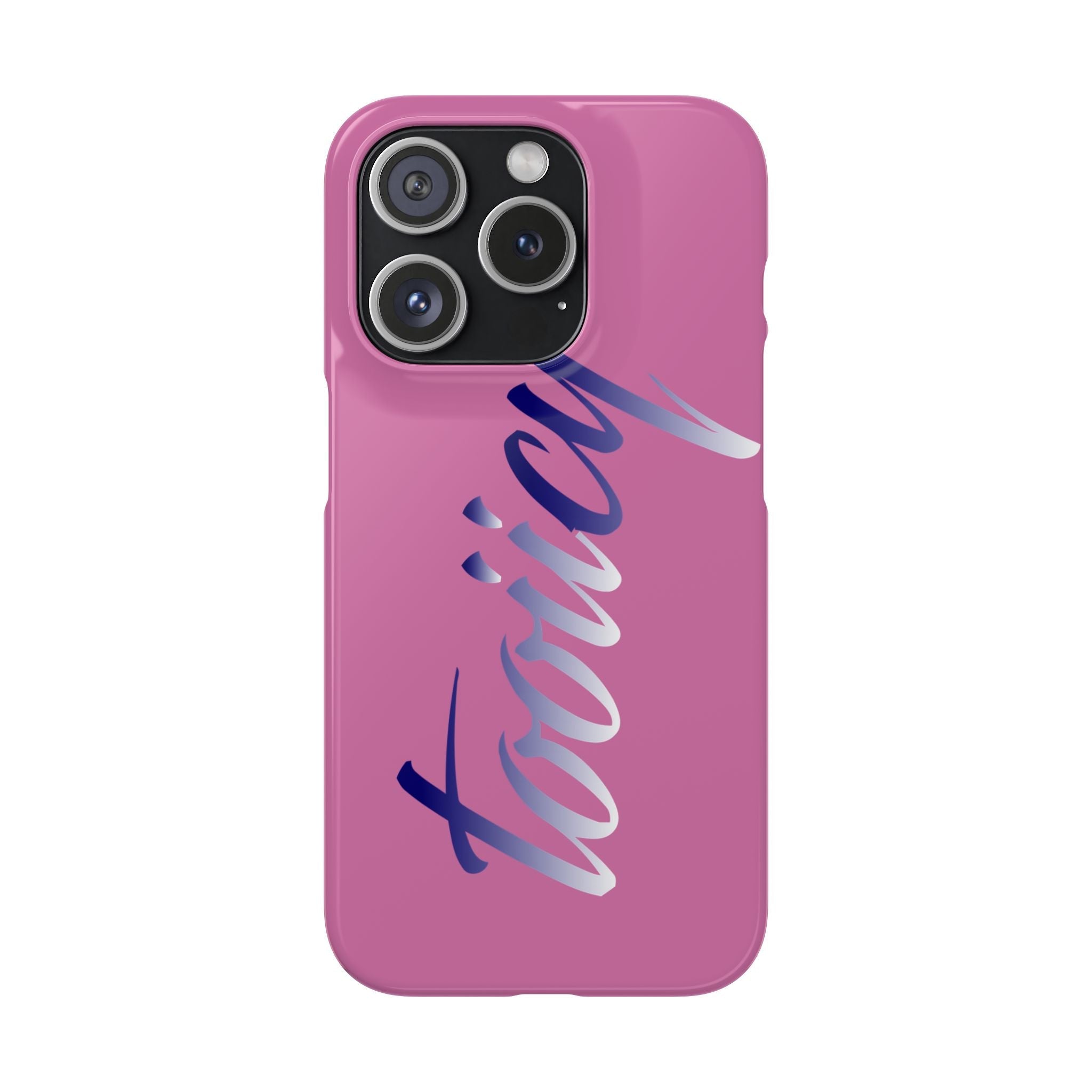 Stylish Pink Snap Case - ‘Tooiicy’ Design for Trendy Smartphone Protection Printify