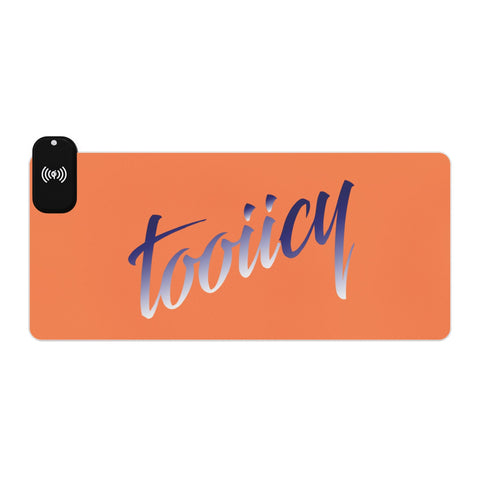 LED Gaming Mouse Pad with Wireless Charging - Tooiicy Design Printify