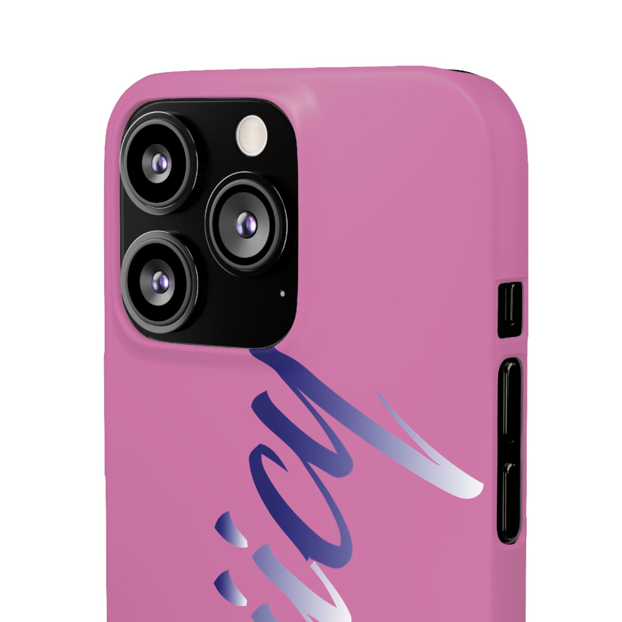 Stylish Pink Snap Case - ‘Tooiicy’ Design for Trendy Smartphone Protection Printify