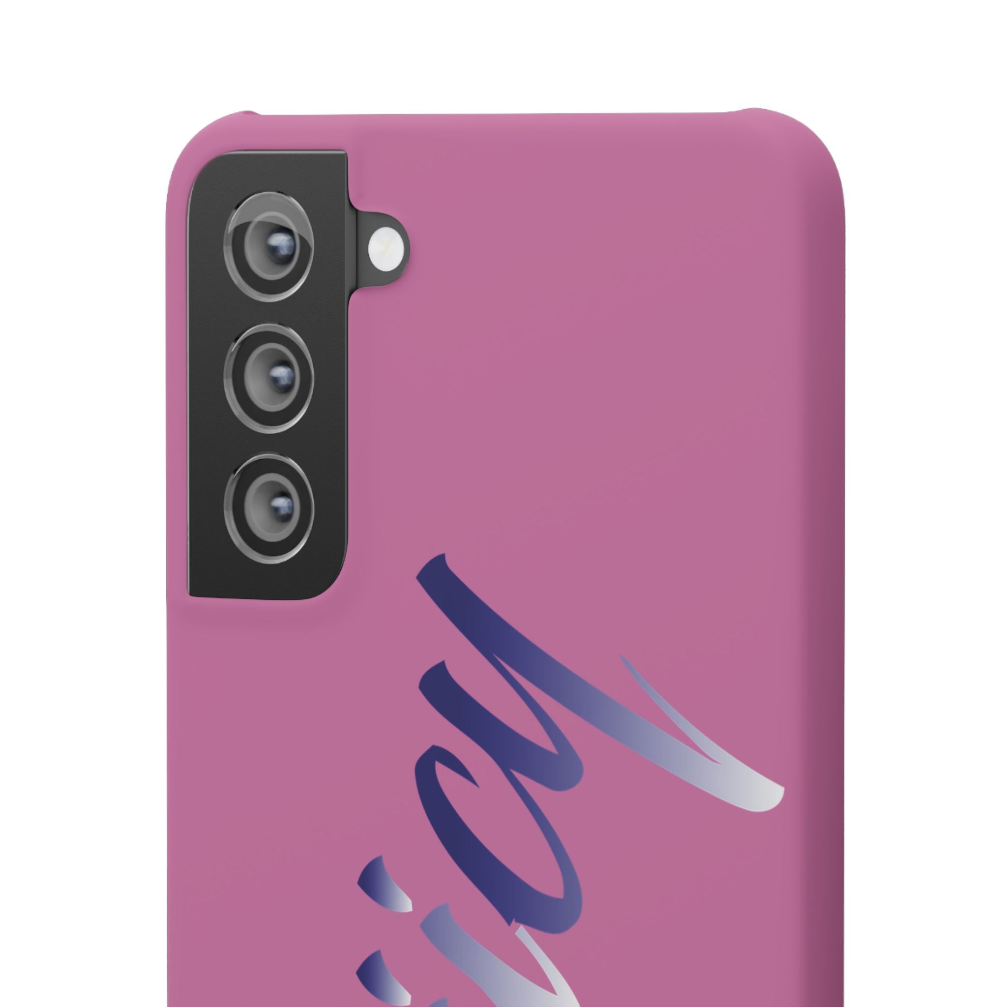 Stylish Pink Snap Case - ‘Tooiicy’ Design for Trendy Smartphone Protection Printify