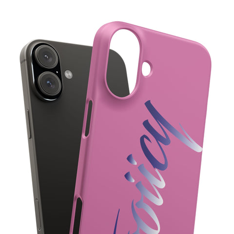 Stylish Pink Snap Case - ‘Tooiicy’ Design for Trendy Smartphone Protection
