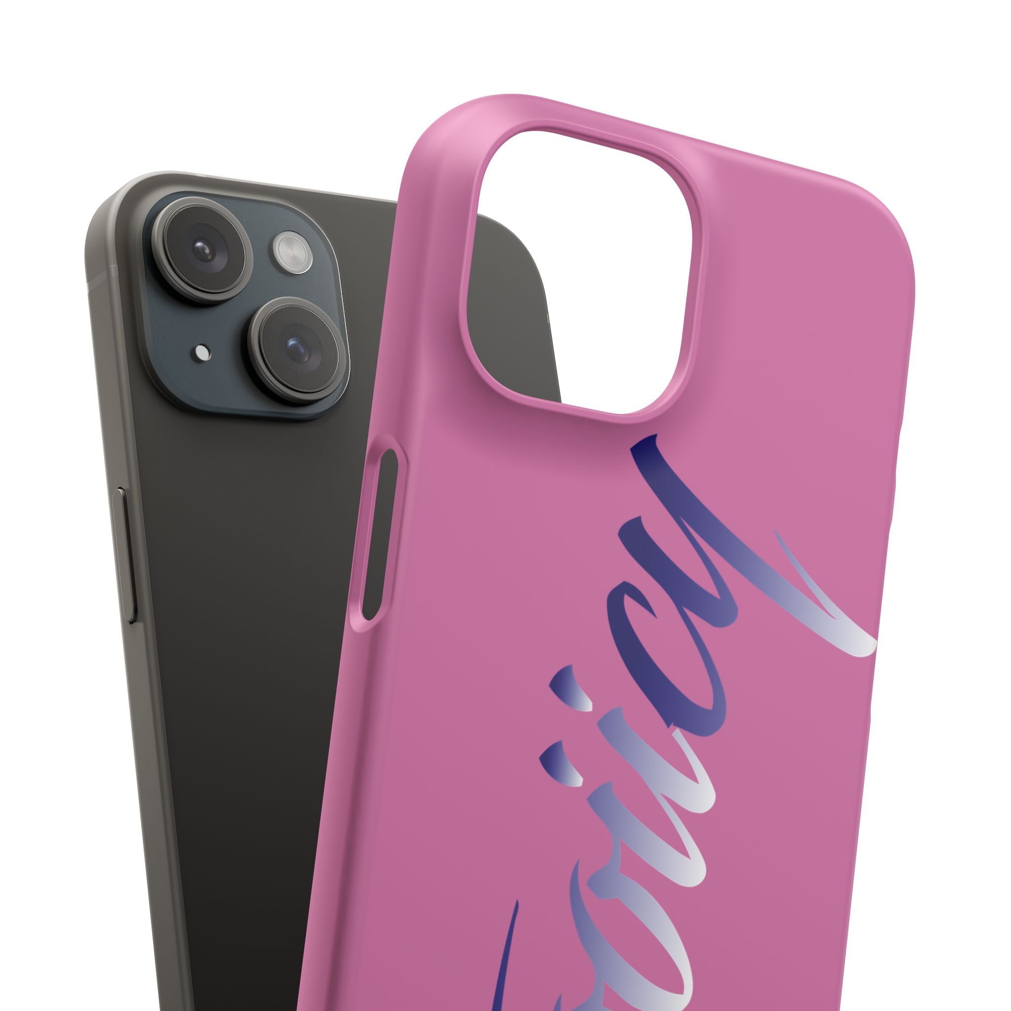 Stylish Pink Snap Case - ‘Tooiicy’ Design for Trendy Smartphone Protection Printify