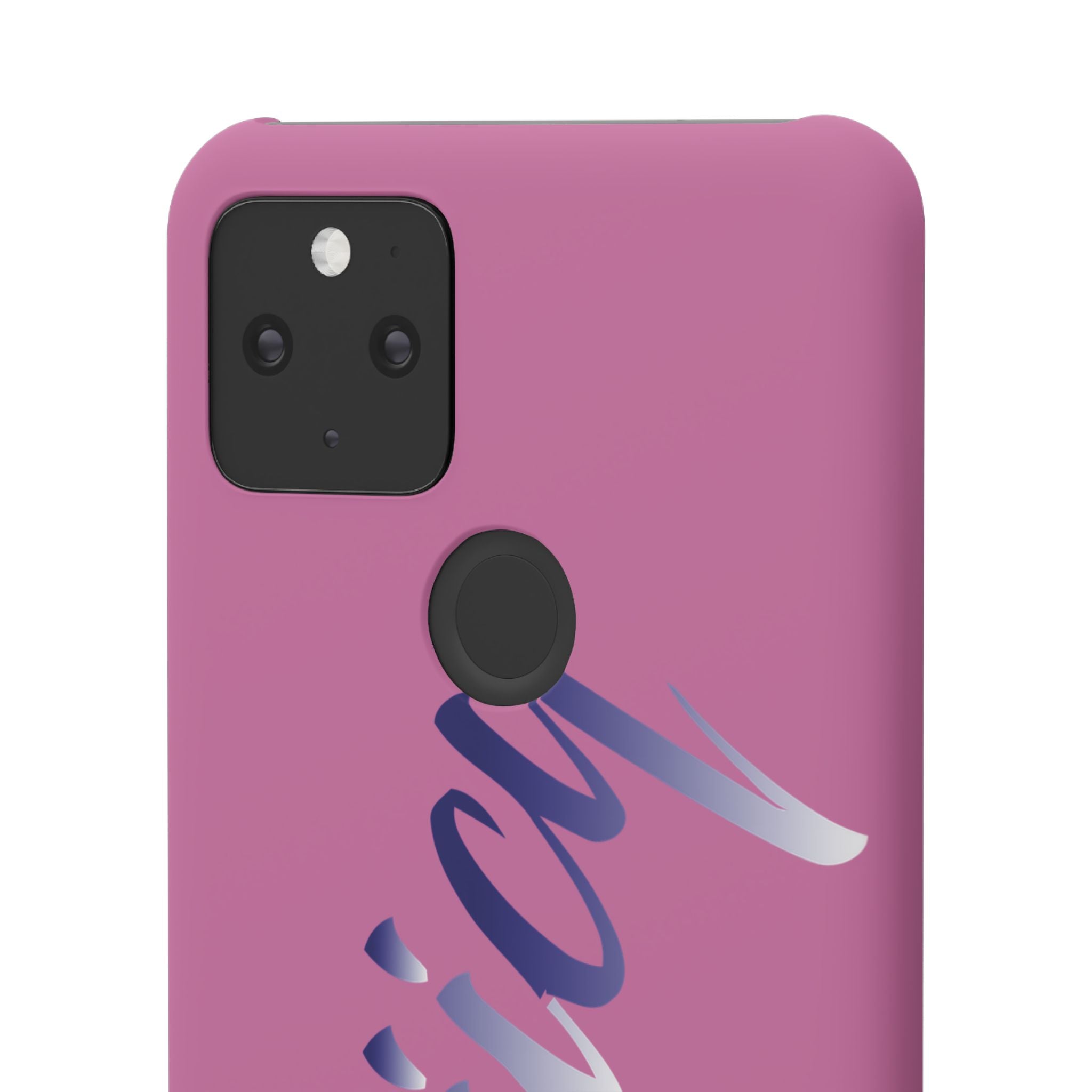 Stylish Pink Snap Case - ‘Tooiicy’ Design for Trendy Smartphone Protection Printify