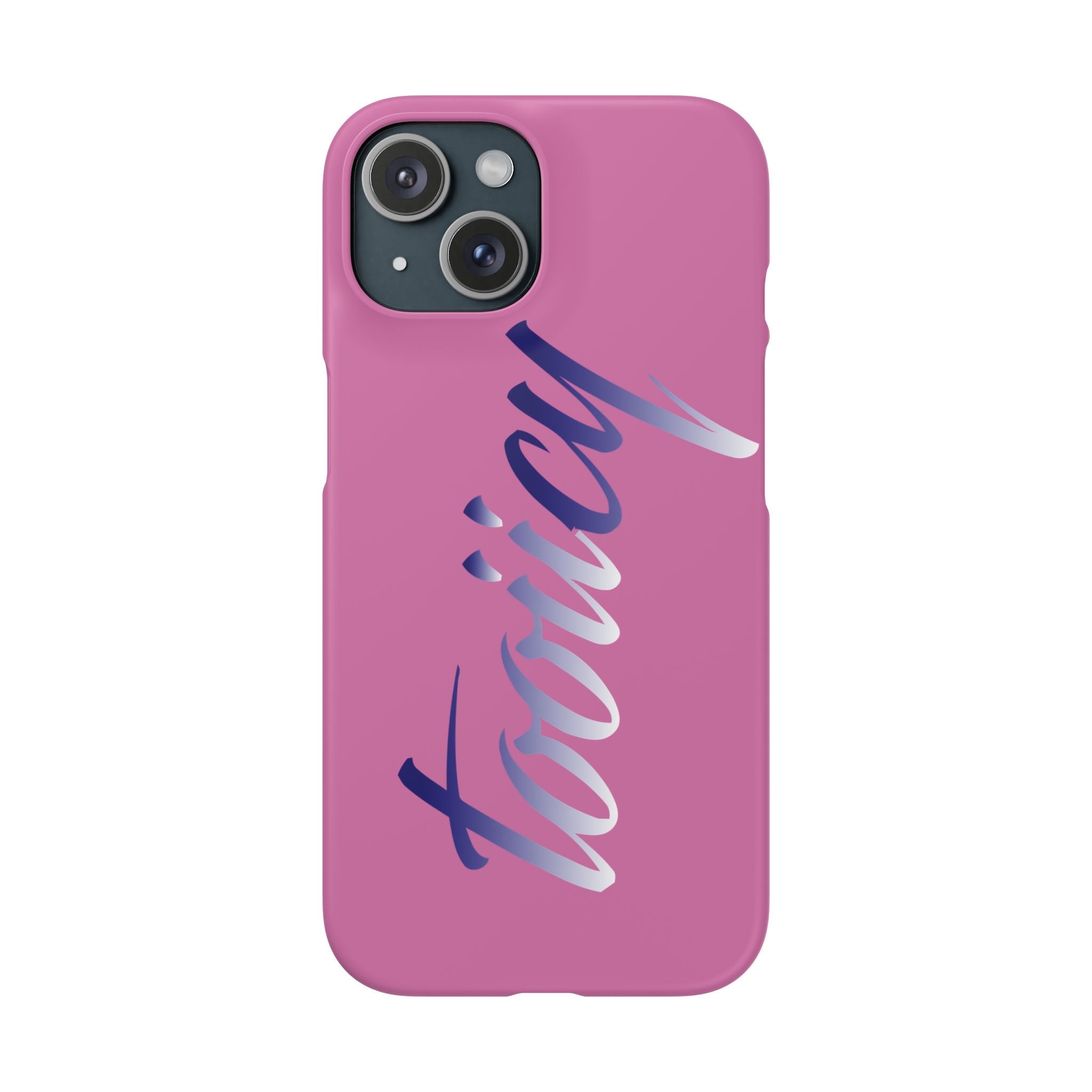Stylish Pink Snap Case - ‘Tooiicy’ Design for Trendy Smartphone Protection Printify