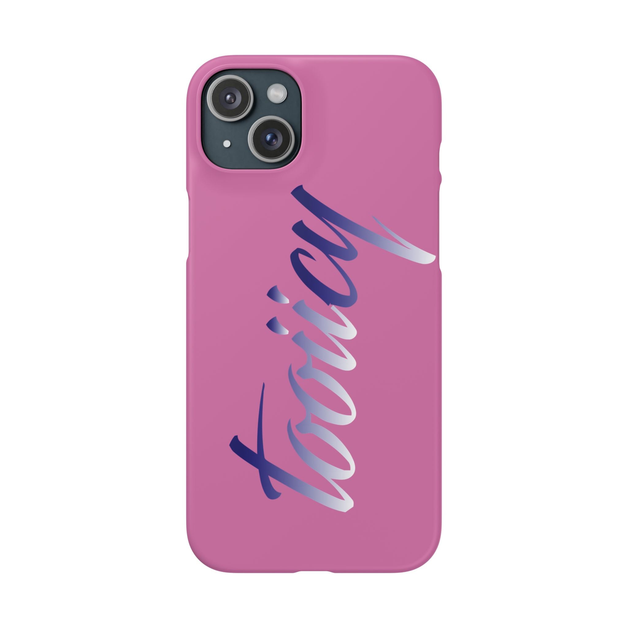 Stylish Pink Snap Case - ‘Tooiicy’ Design for Trendy Smartphone Protection Printify