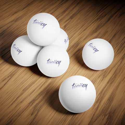 Stylish Ping Pong Balls - Set of 6 with Modern Design