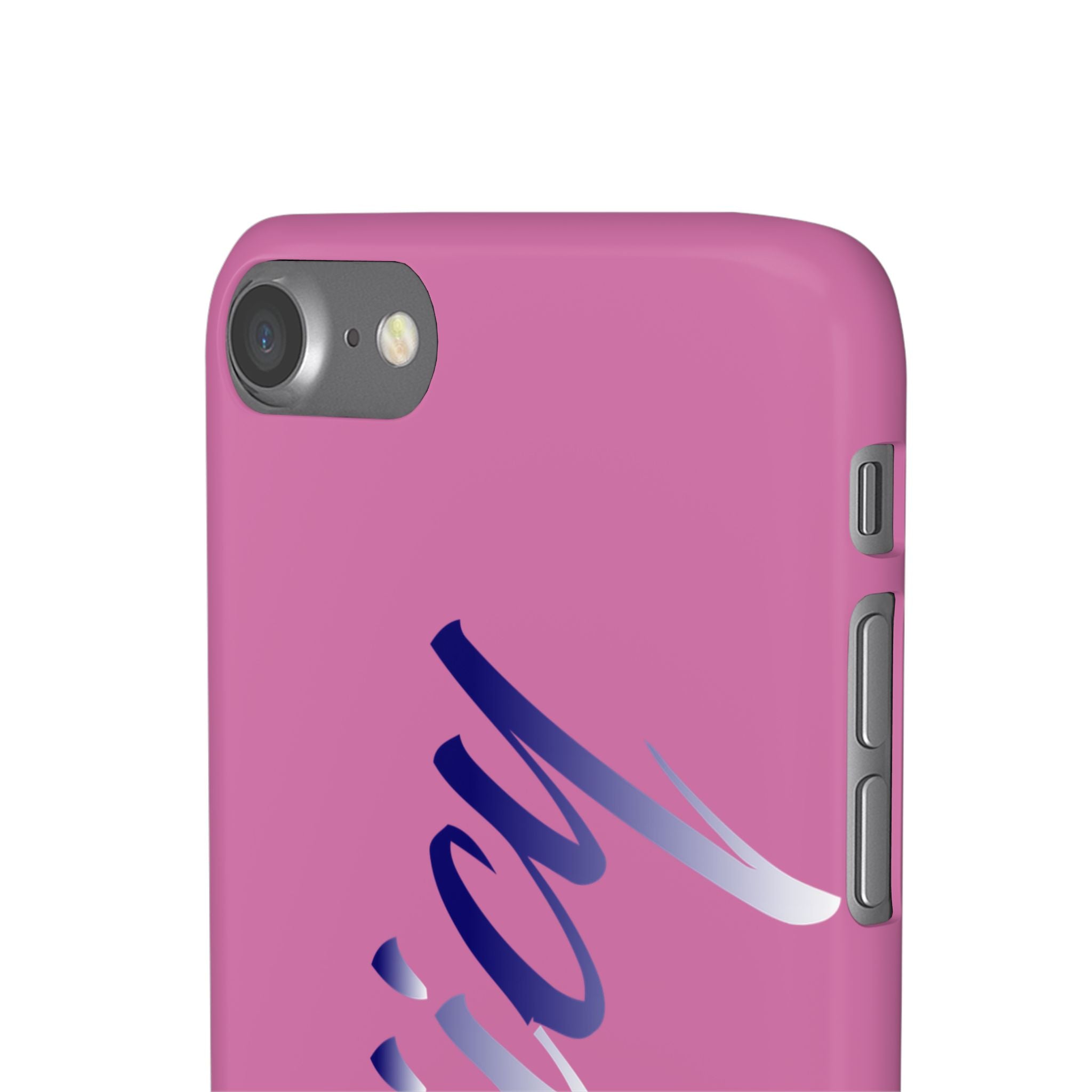Stylish Pink Snap Case - ‘Tooiicy’ Design for Trendy Smartphone Protection Printify