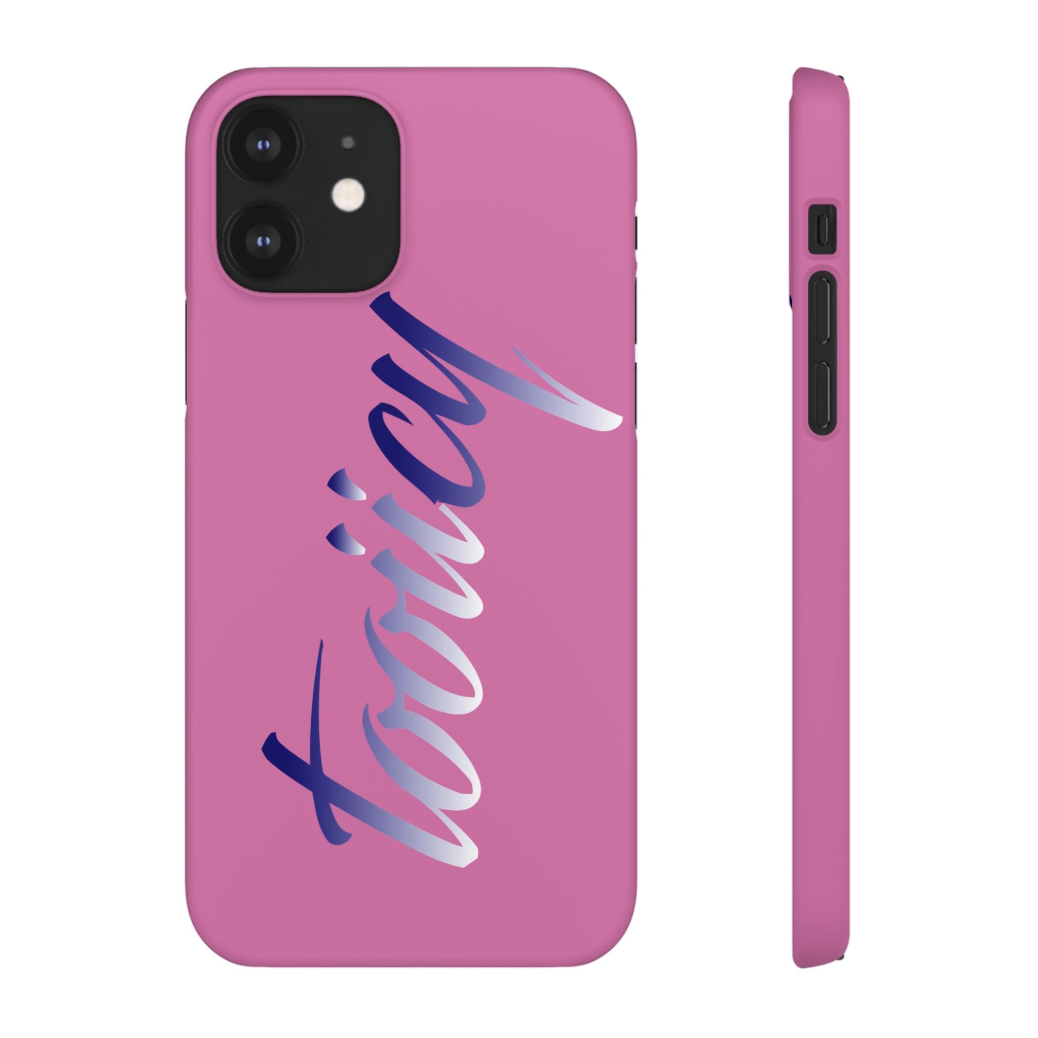 Stylish Pink Snap Case - ‘Tooiicy’ Design for Trendy Smartphone Protection Printify