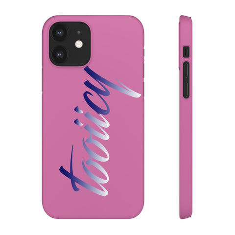 Stylish Pink Snap Case - ‘Tooiicy’ Design for Trendy Smartphone Protection