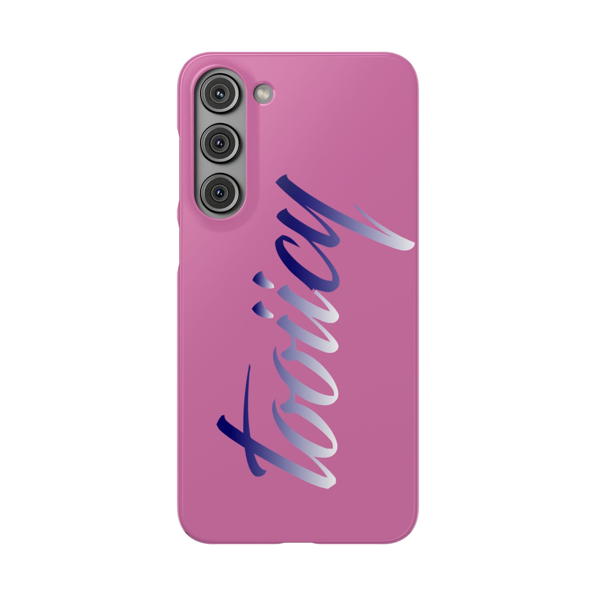 Stylish Pink Snap Case - ‘Tooiicy’ Design for Trendy Smartphone Protection Printify