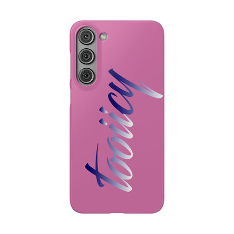Stylish Pink Snap Case - ‘Tooiicy’ Design for Trendy Smartphone Protection