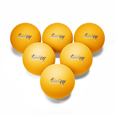 Stylish Ping Pong Balls - Set of 6 with Modern Design