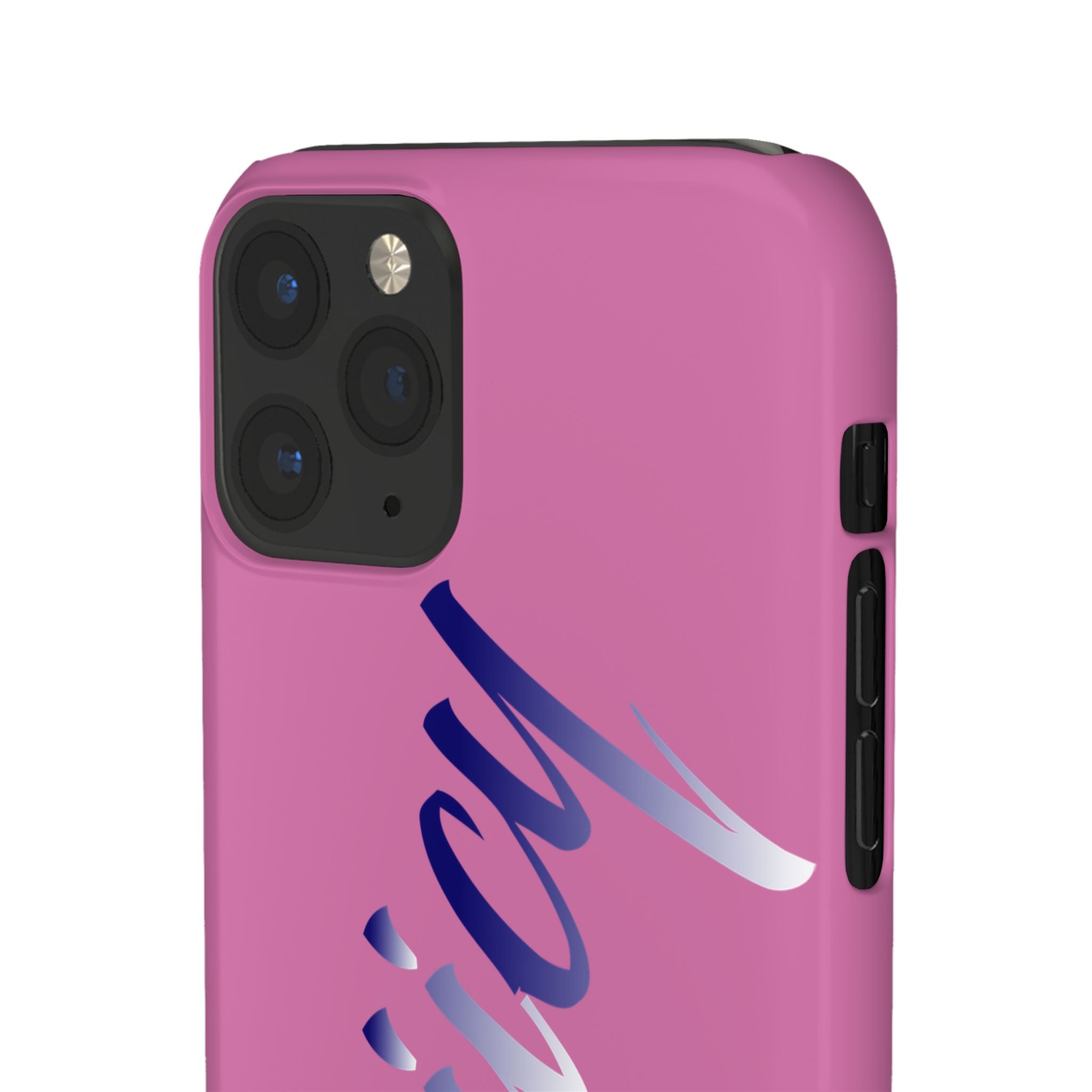 Stylish Pink Snap Case - ‘Tooiicy’ Design for Trendy Smartphone Protection Printify