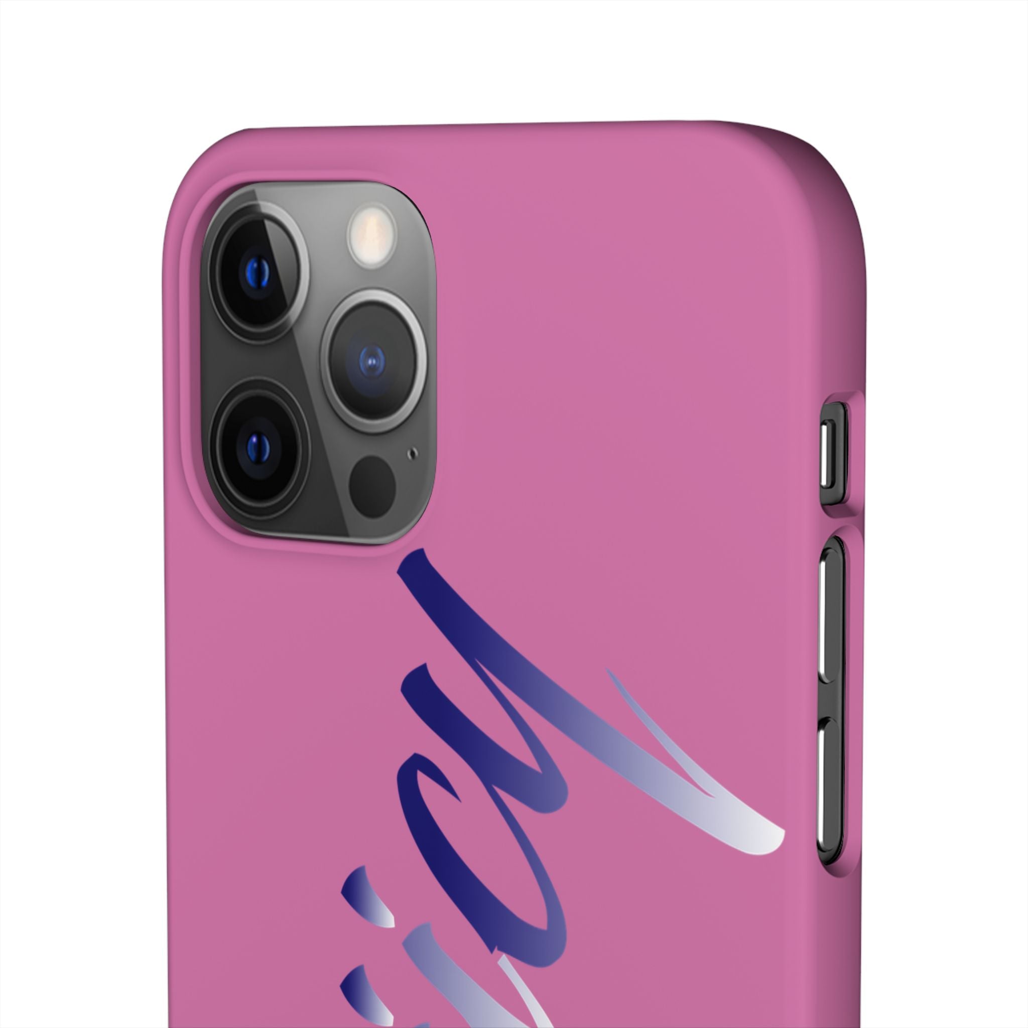 Stylish Pink Snap Case - ‘Tooiicy’ Design for Trendy Smartphone Protection Printify
