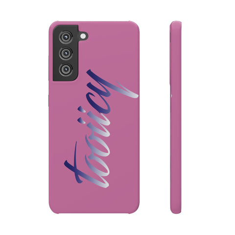 Stylish Pink Snap Case - ‘Tooiicy’ Design for Trendy Smartphone Protection
