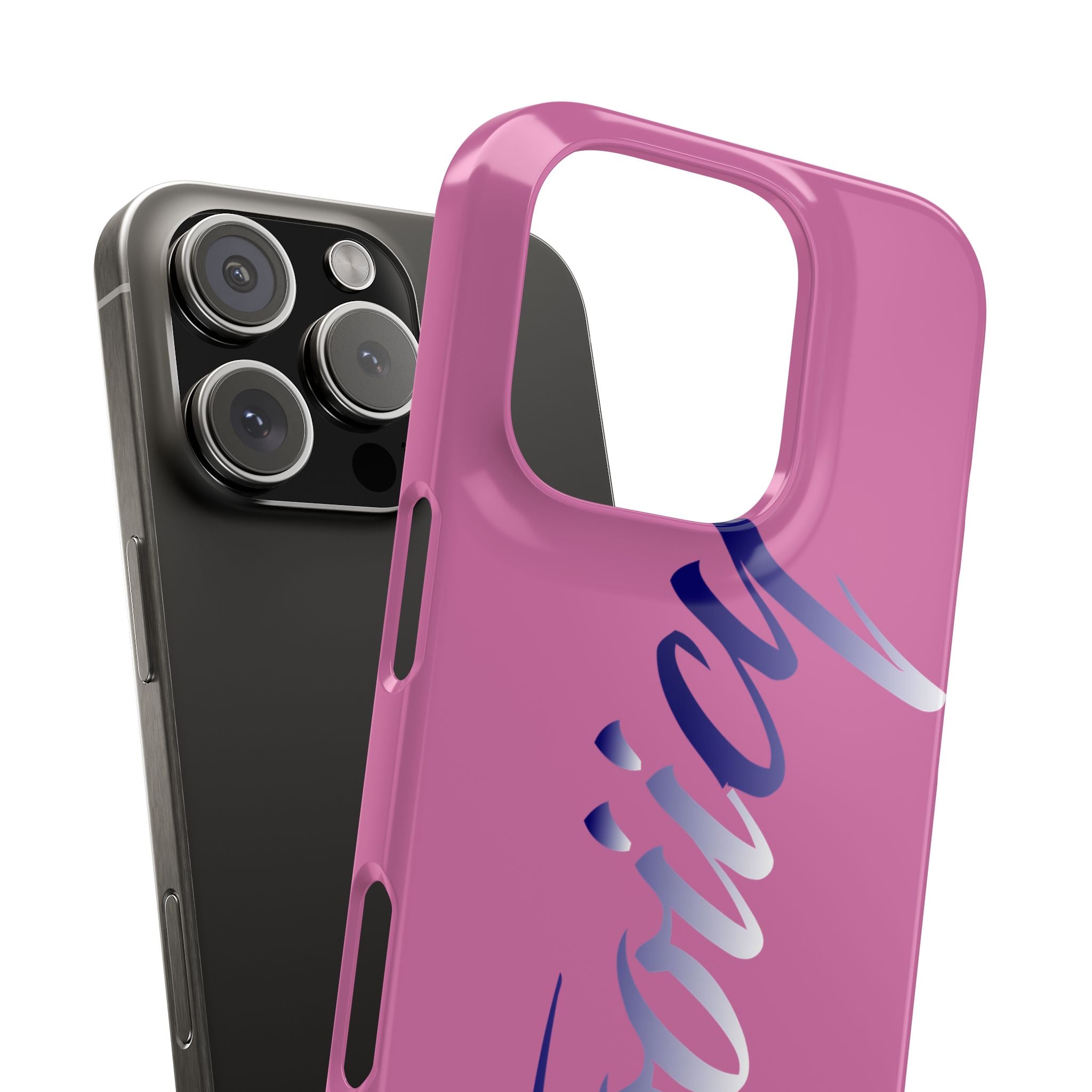 Stylish Pink Snap Case - ‘Tooiicy’ Design for Trendy Smartphone Protection Printify