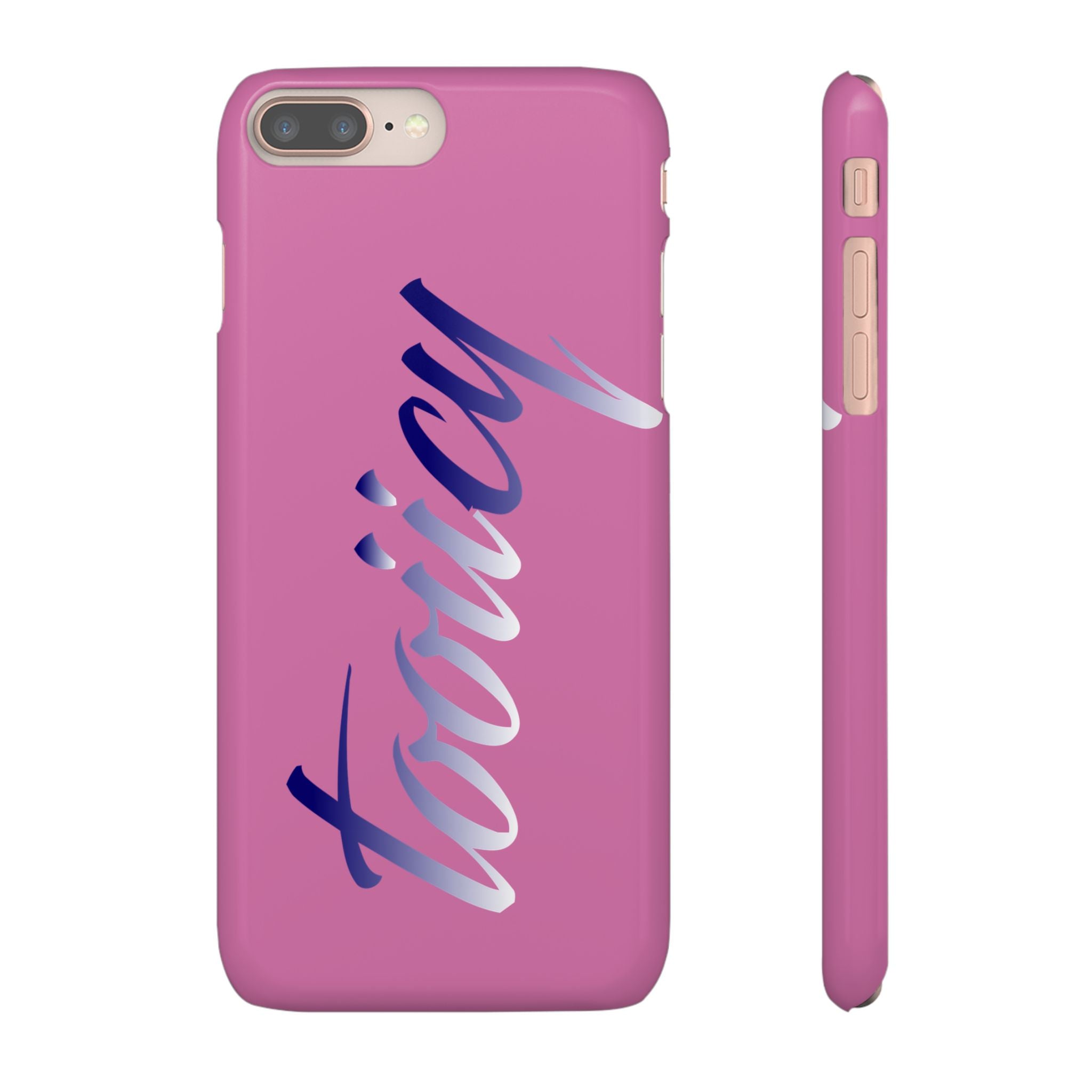 Stylish Pink Snap Case - ‘Tooiicy’ Design for Trendy Smartphone Protection Printify
