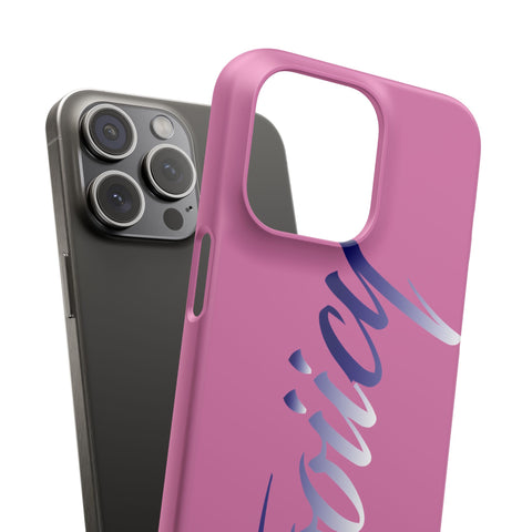 Stylish Pink Snap Case - ‘Tooiicy’ Design for Trendy Smartphone Protection