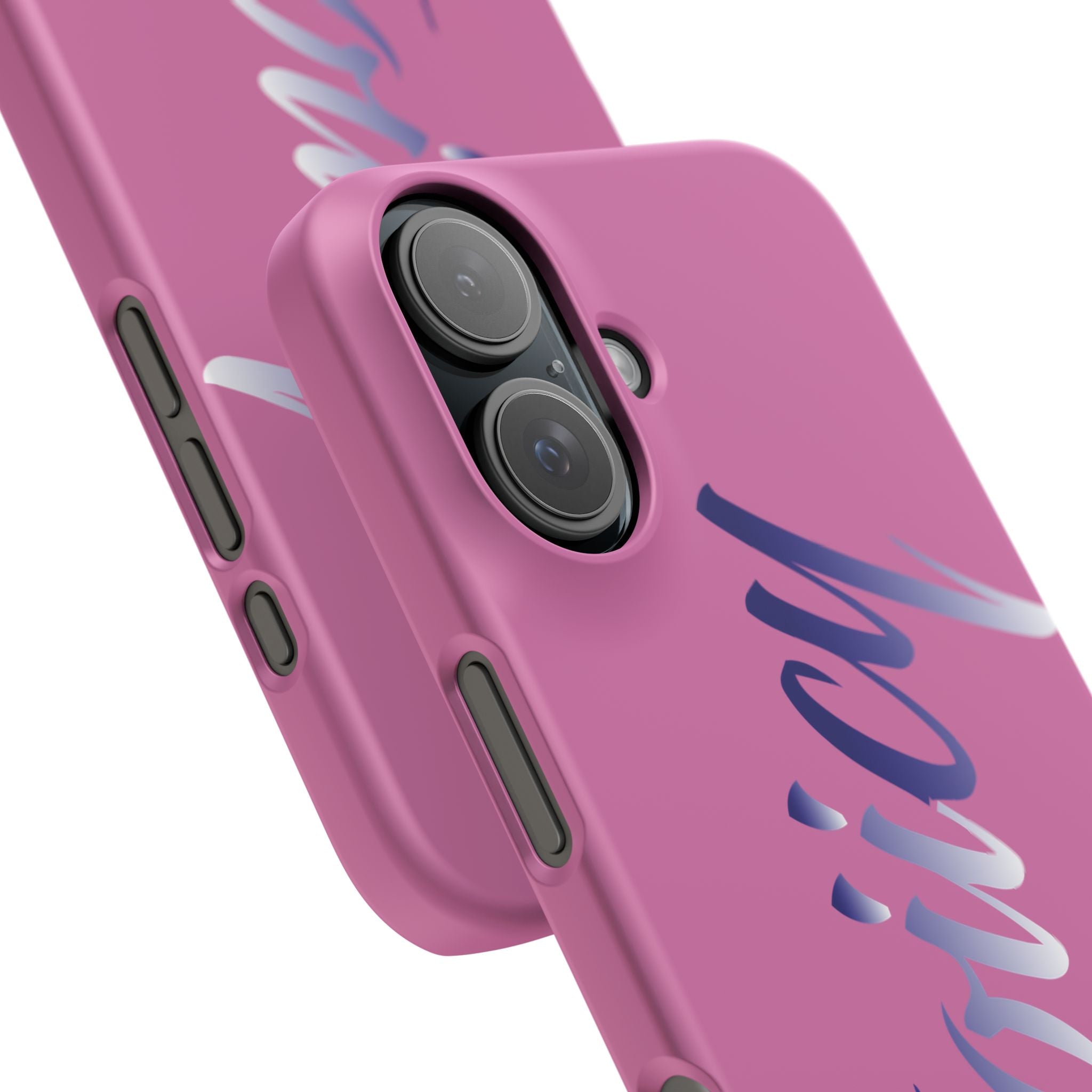 Stylish Pink Snap Case - ‘Tooiicy’ Design for Trendy Smartphone Protection Printify