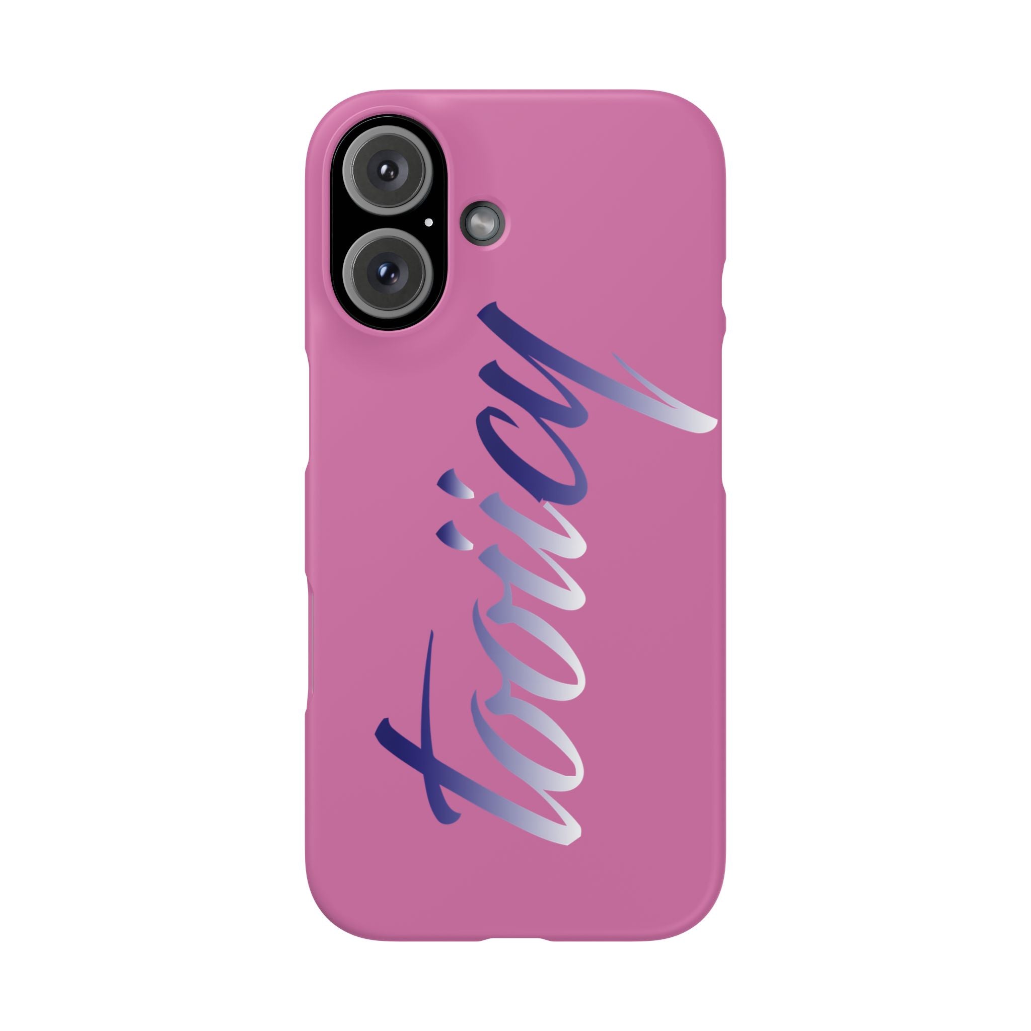 Stylish Pink Snap Case - ‘Tooiicy’ Design for Trendy Smartphone Protection Printify
