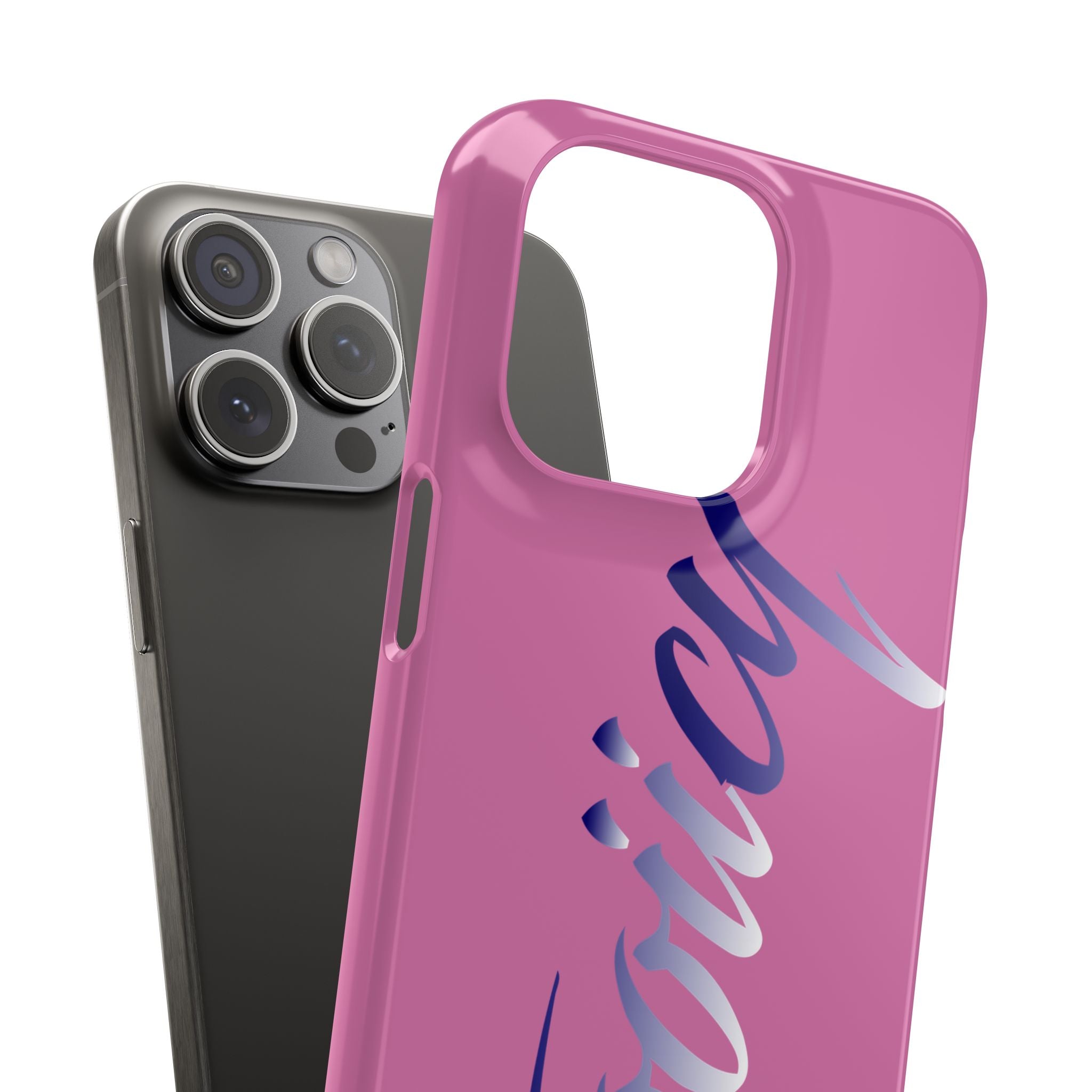 Stylish Pink Snap Case - ‘Tooiicy’ Design for Trendy Smartphone Protection Printify