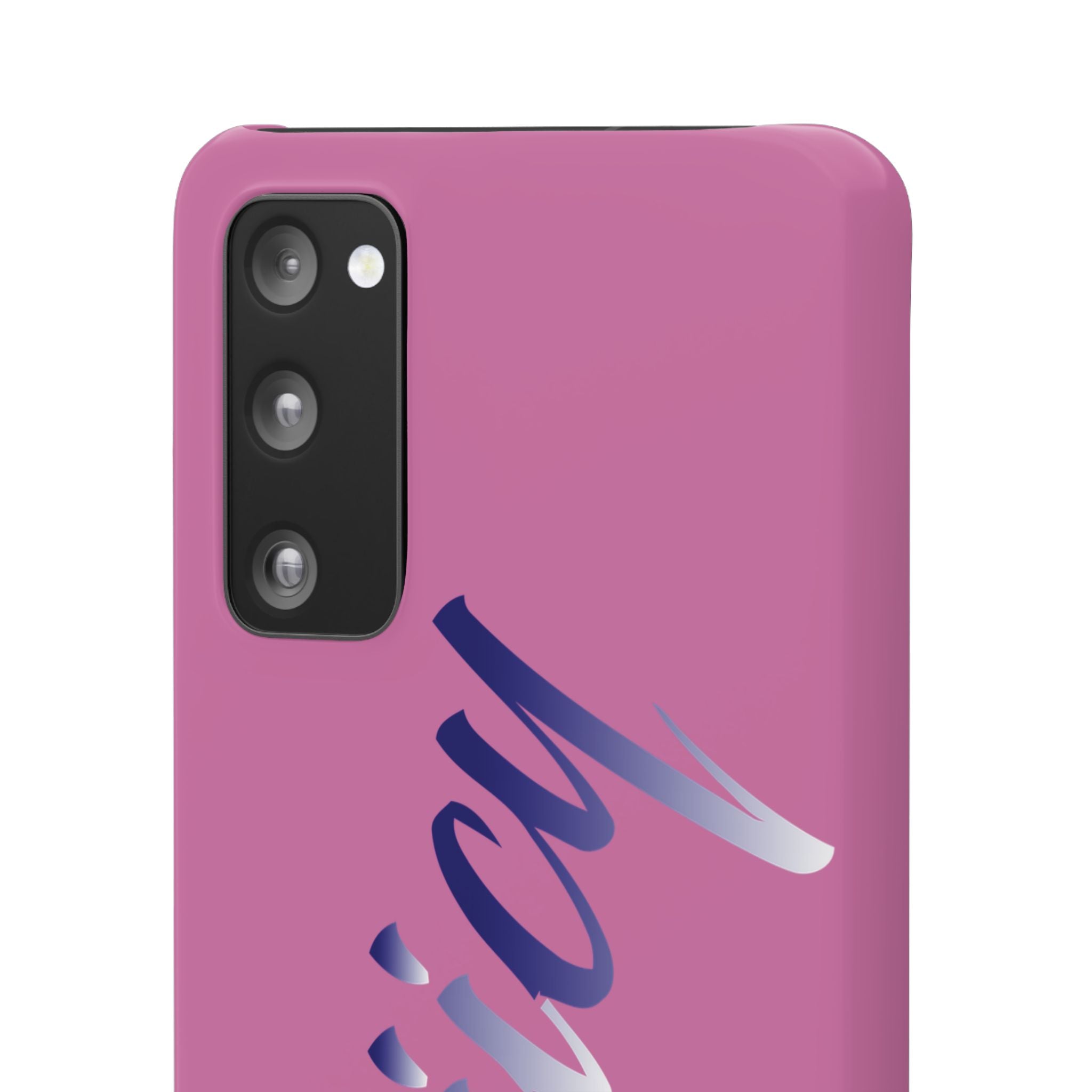 Stylish Pink Snap Case - ‘Tooiicy’ Design for Trendy Smartphone Protection Printify